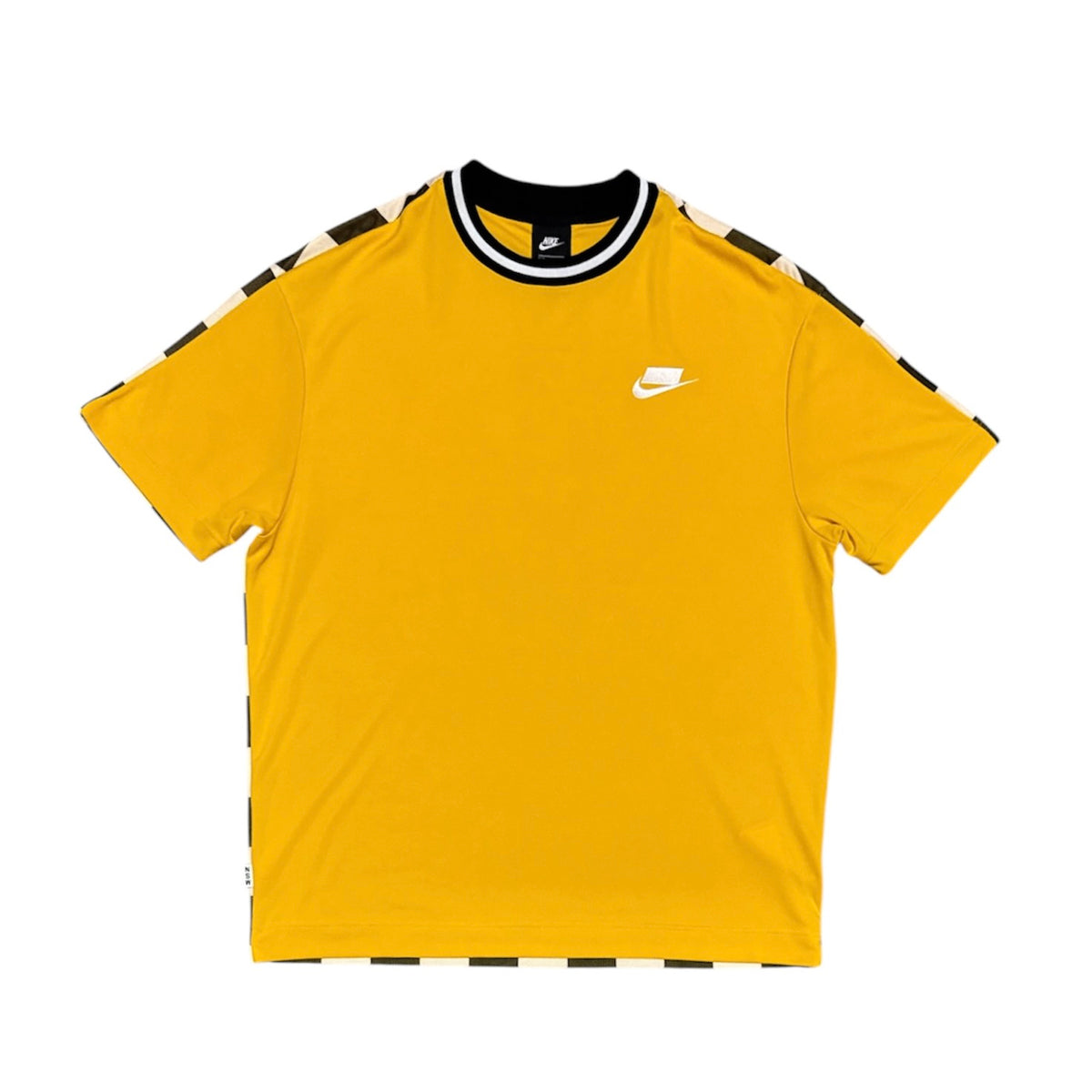 Nike NSW Checkertop Yellow Black Tshirt