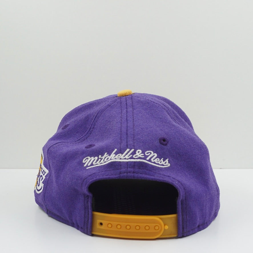 Mitchell & Ness NBA Los Angeles Lakers Multi Name Purple Snapback Cap
