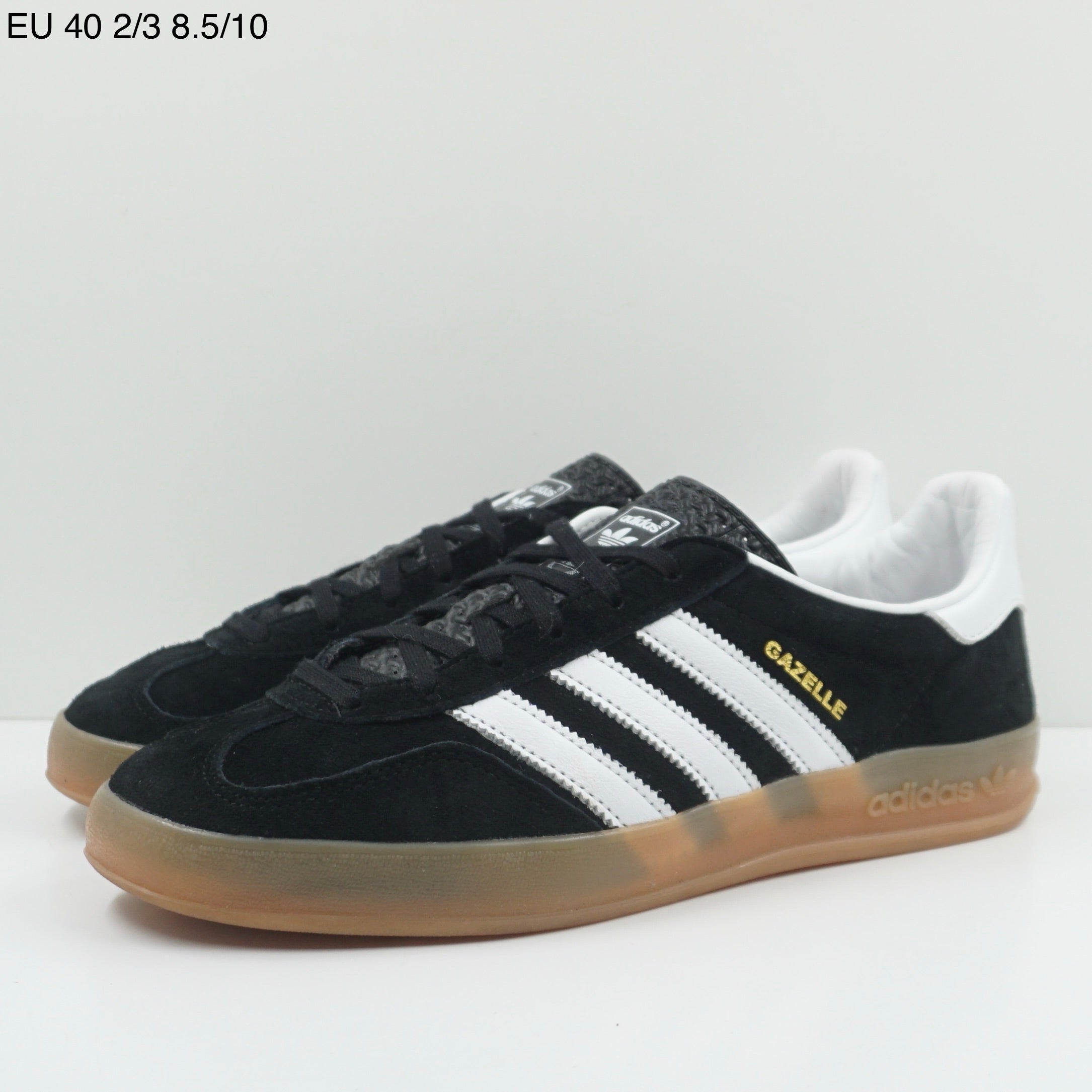 Adidas Gazelle Black White Gum