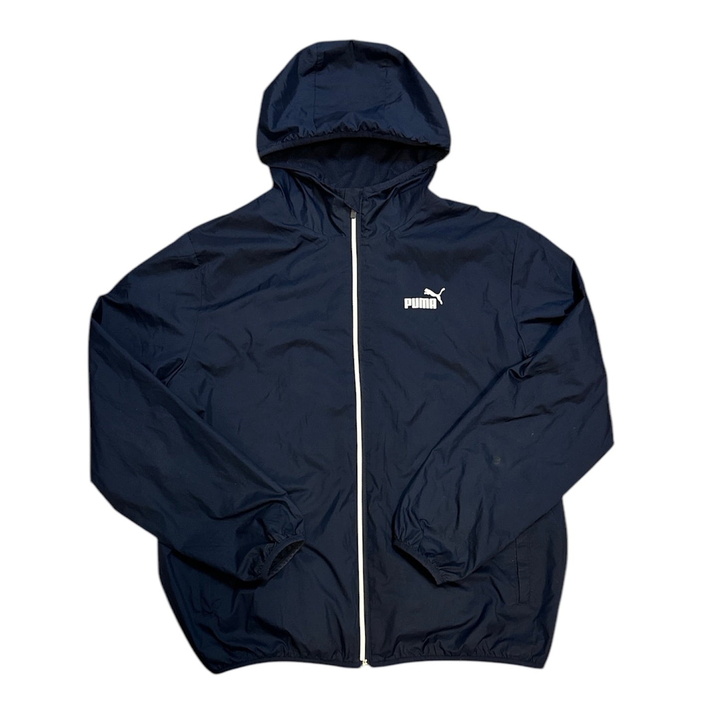 Puma Navy Hooded Windbreaker Jacket