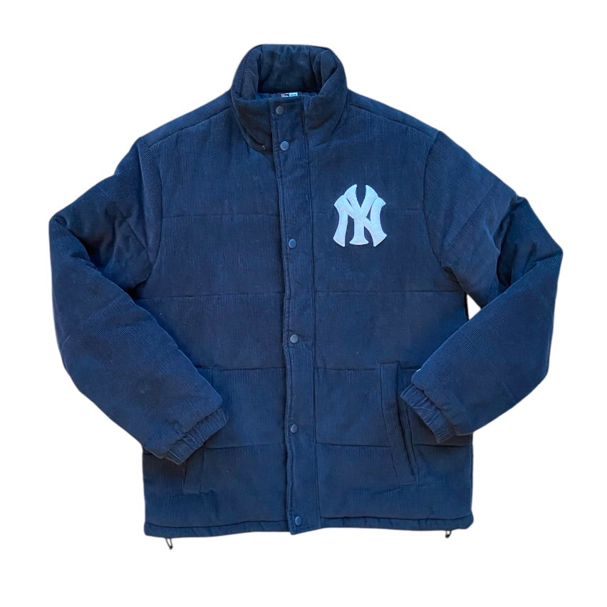 New Era NY Yankees Black Corduroy Puffer Jacket