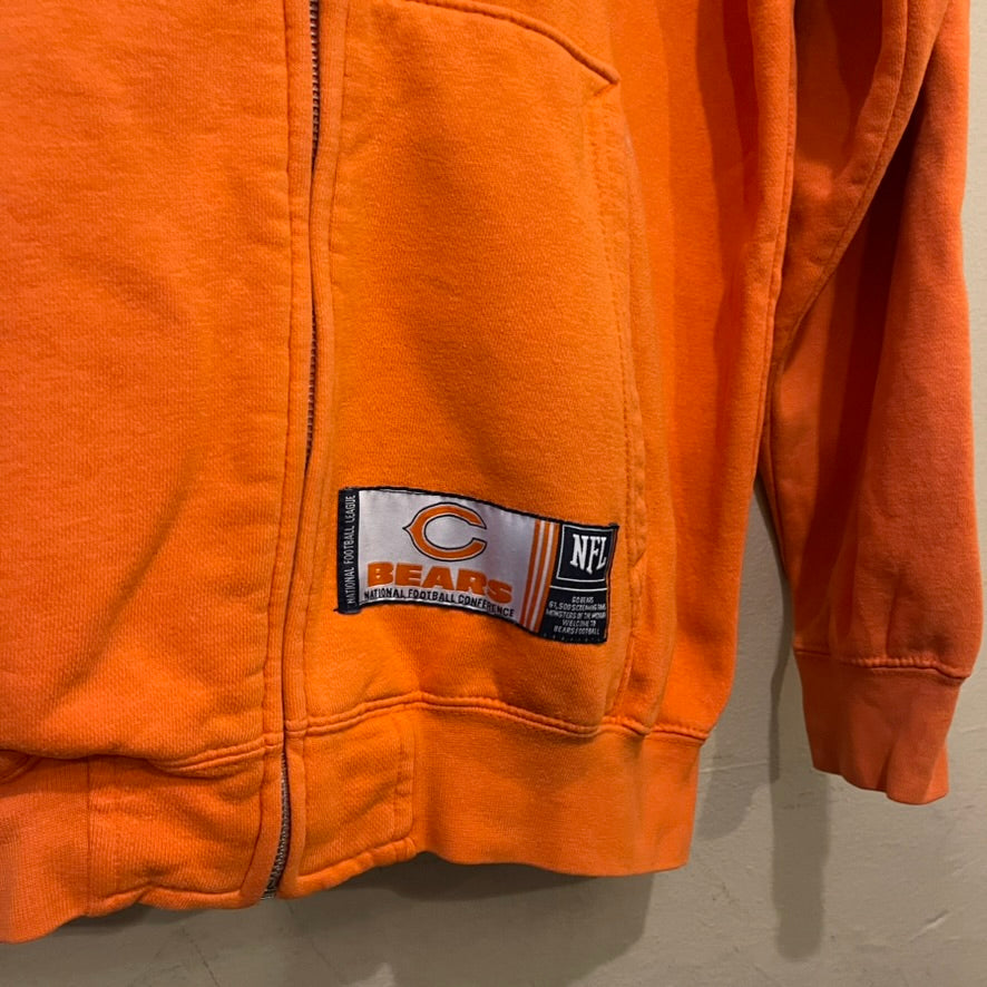 Chicago Bears Full Zip Orange Hoodie