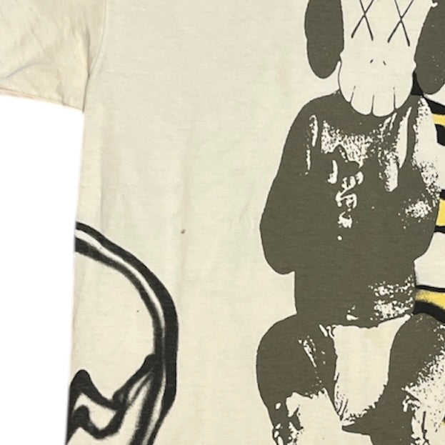 Travis Scott Cactus Jack Kaws For Fragment Aged Yellow Tshirt