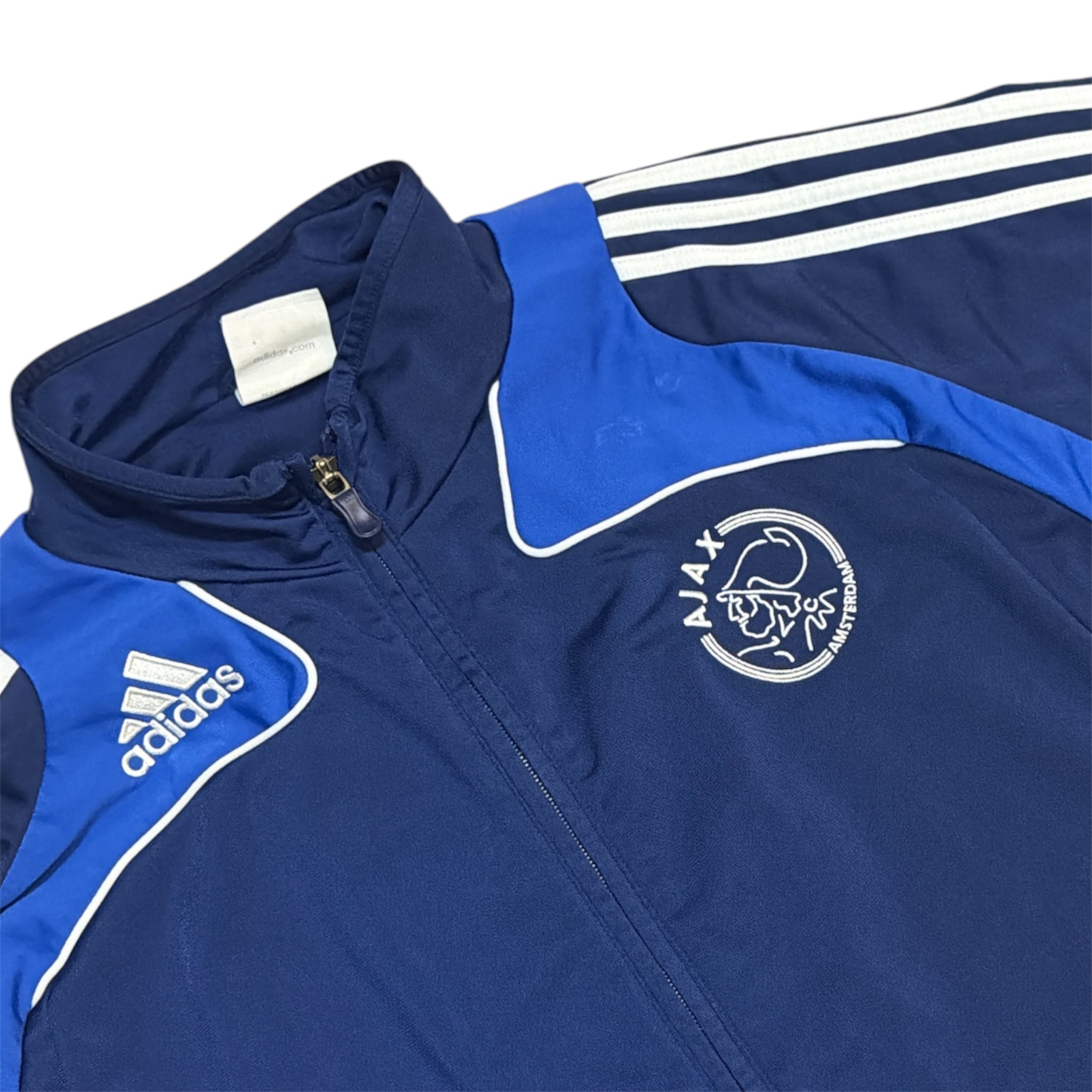 Vintage Adidas Ajax  Blue Football Training Track Top