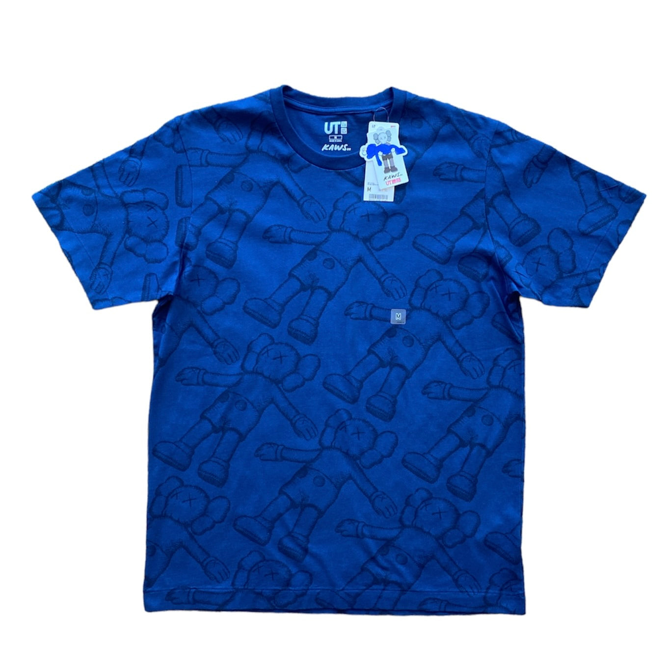 KAWS X Uniqlo All Over Holiday Print Blue Tshirt