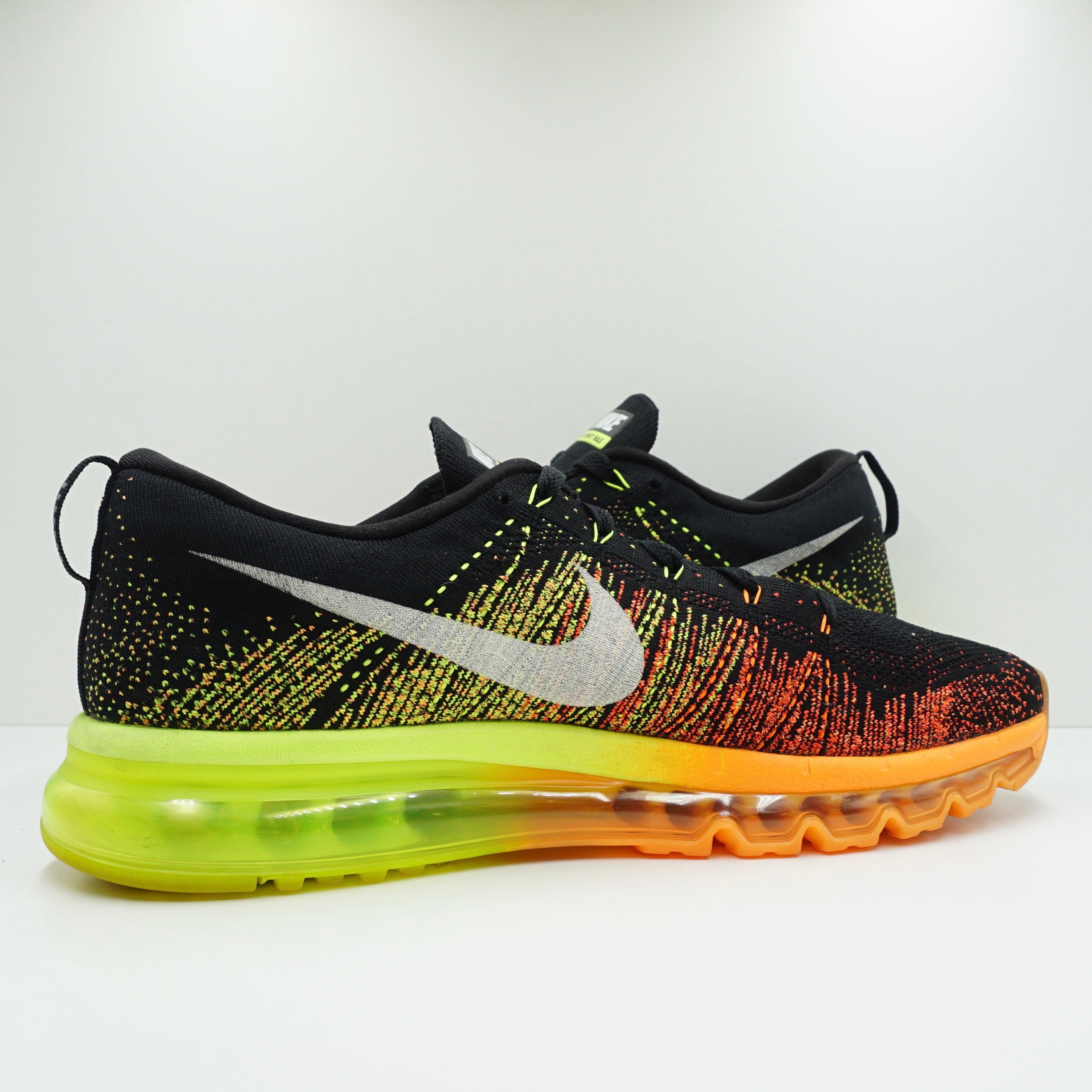 Nike Flyknit Max Black Atomic Orange Volt