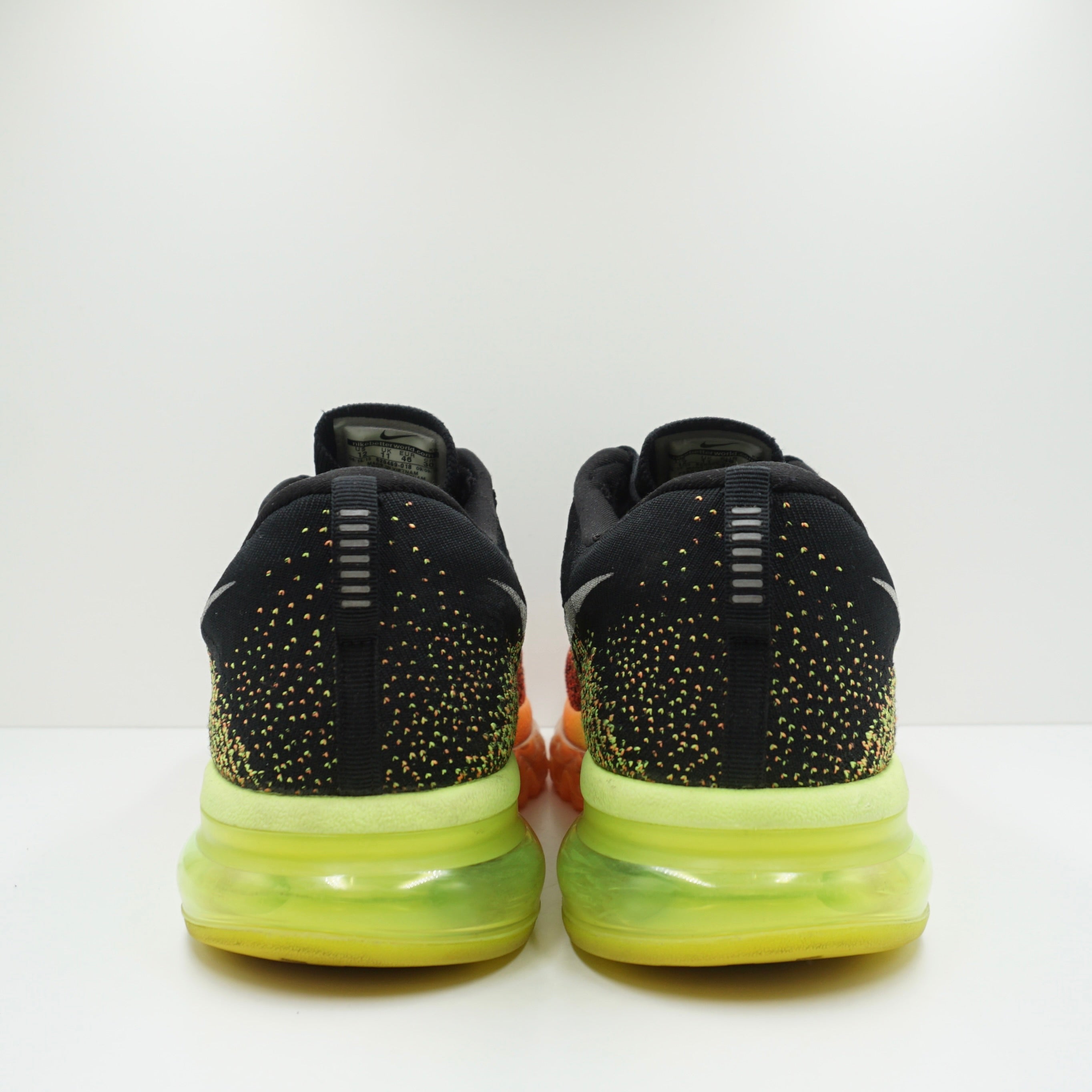 Nike Flyknit Max Black Atomic Orange Volt