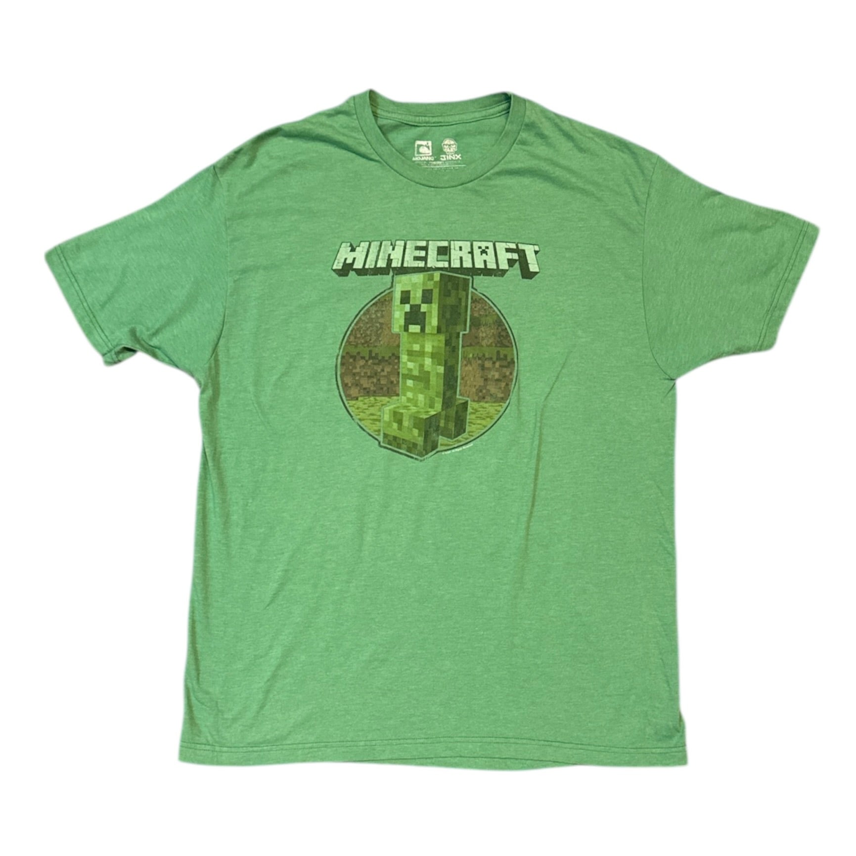 Mojang Jinx Minecraft Creeper Graphic Green Tshirt