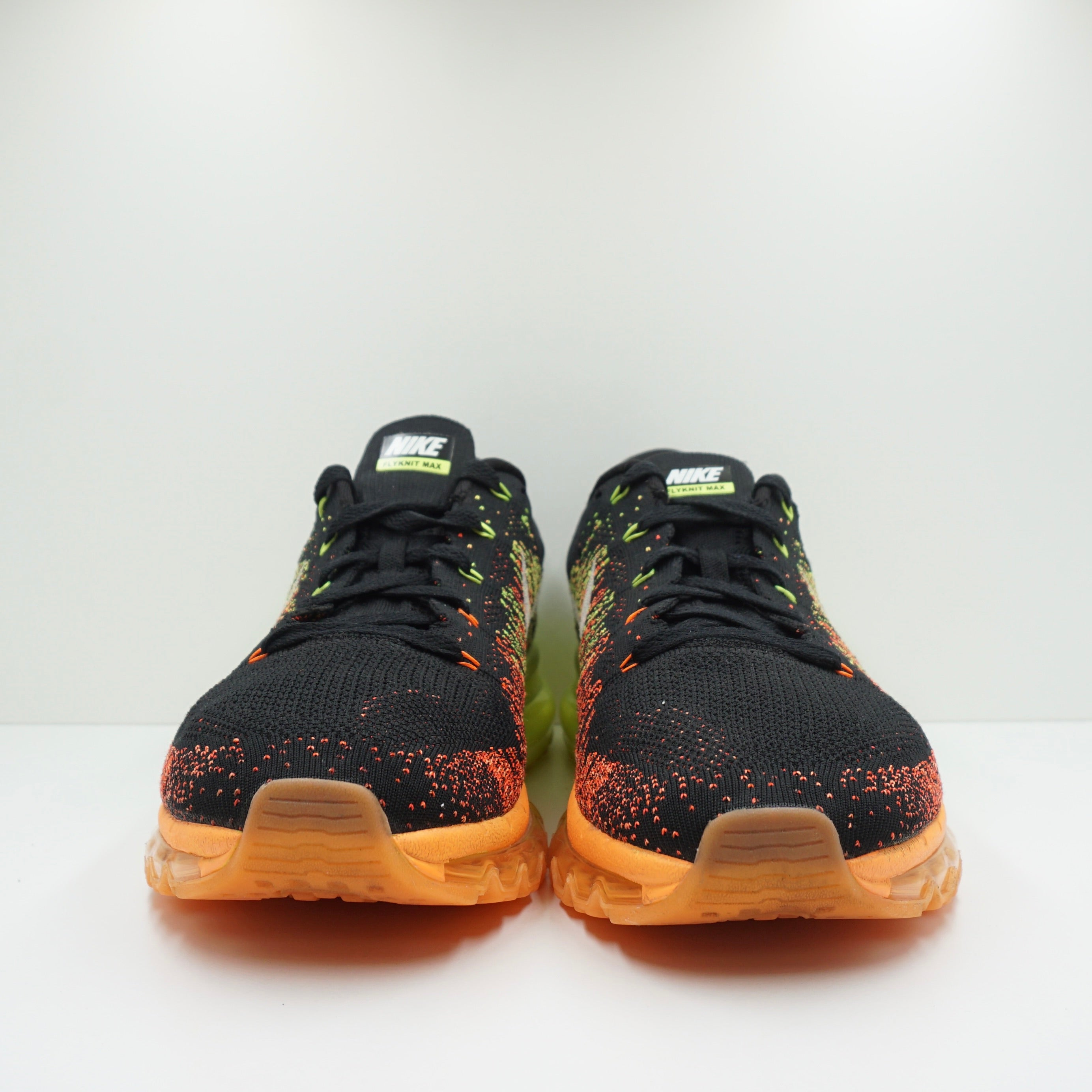 Nike Flyknit Max Black Atomic Orange Volt