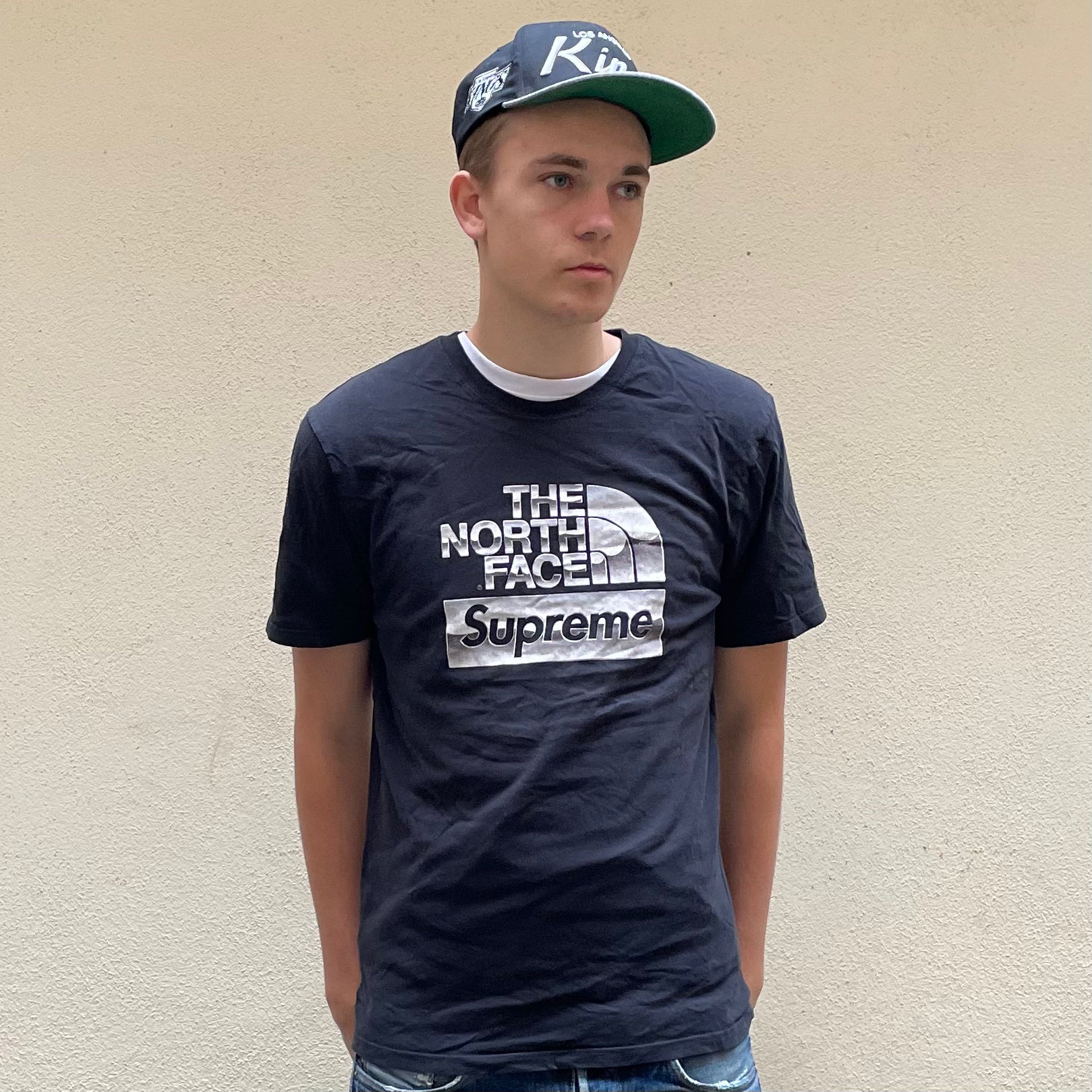 Supreme SS18 The North Face Metallic Logo Tshirt
