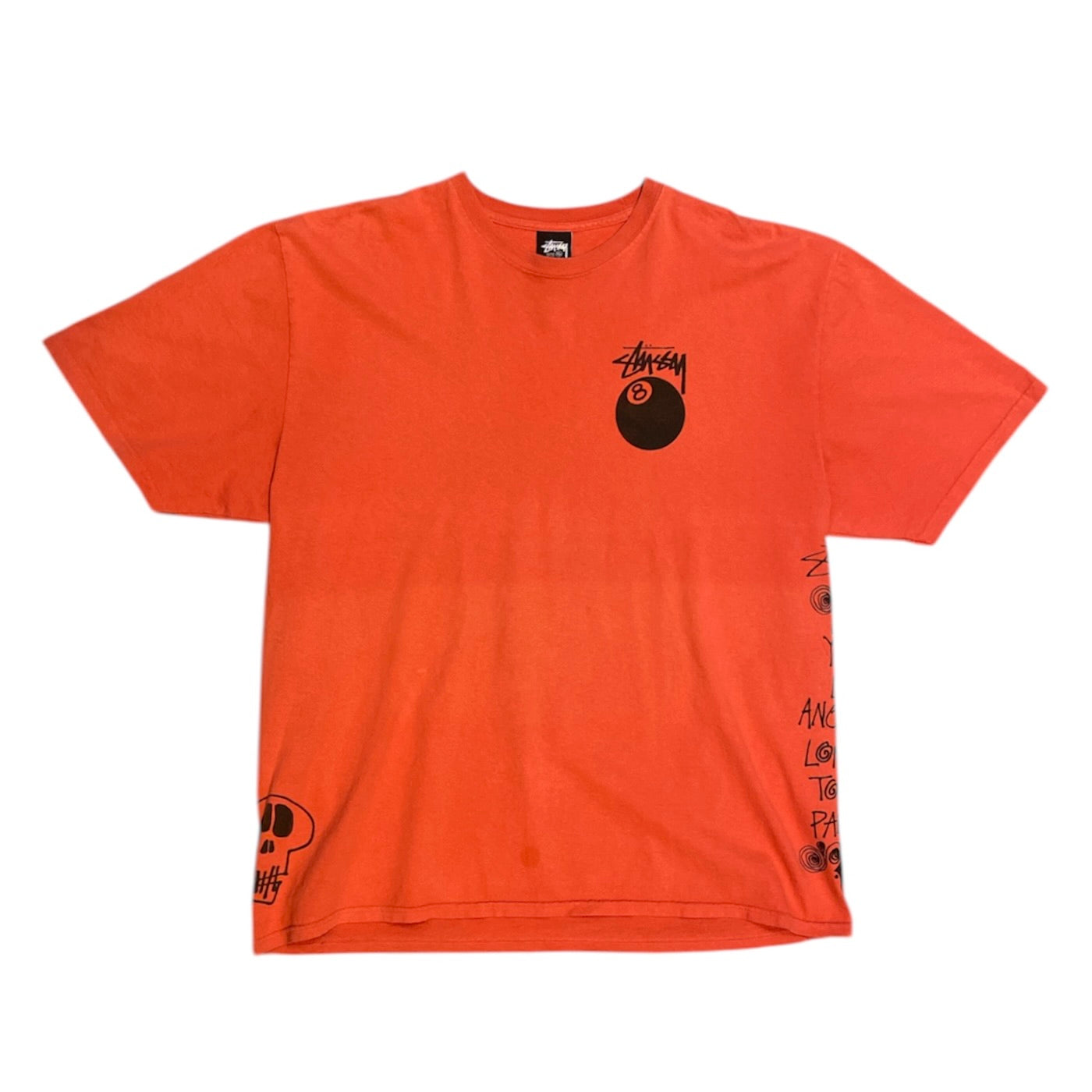 Stussy Test Strike Pigment Dye Orange Tshirt