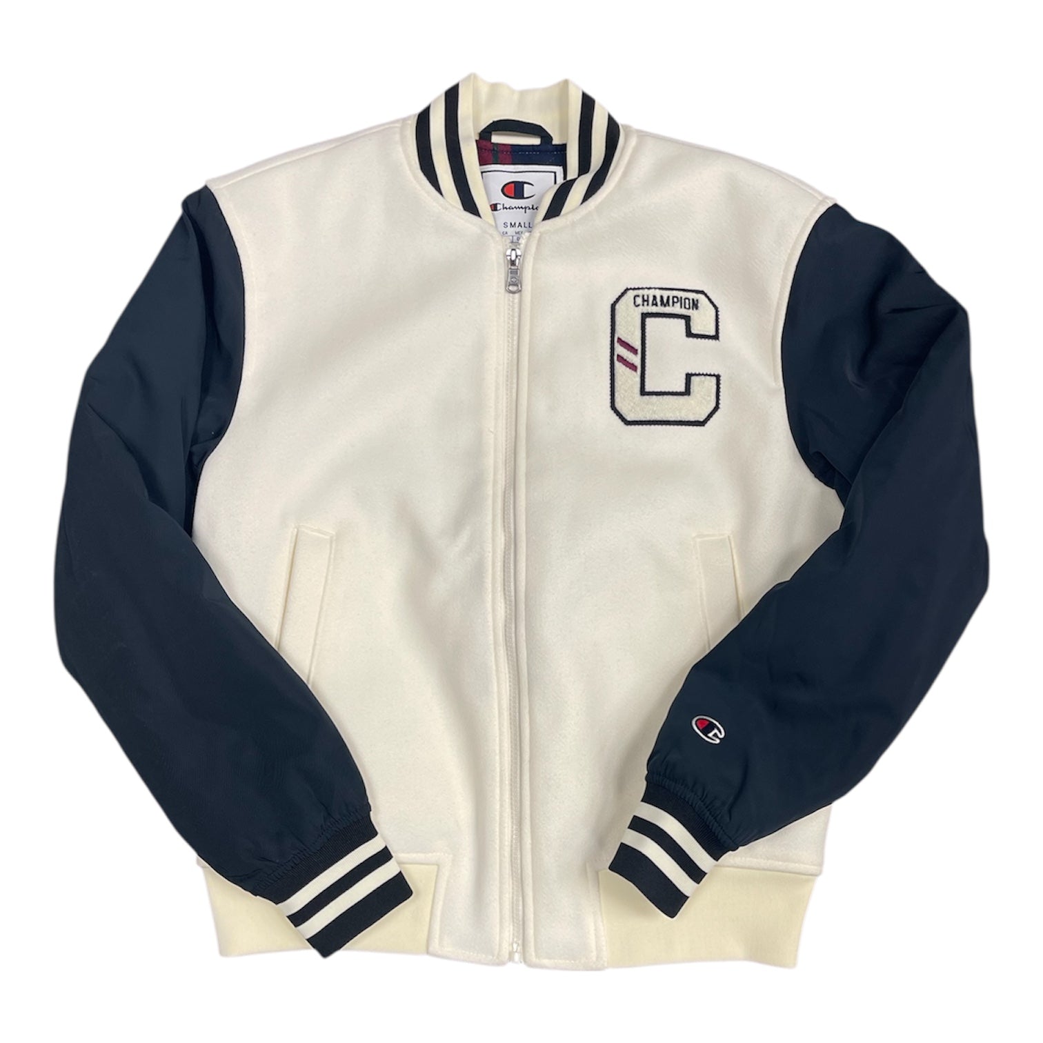 Champion Letterman Sail Black Varsity Jacket