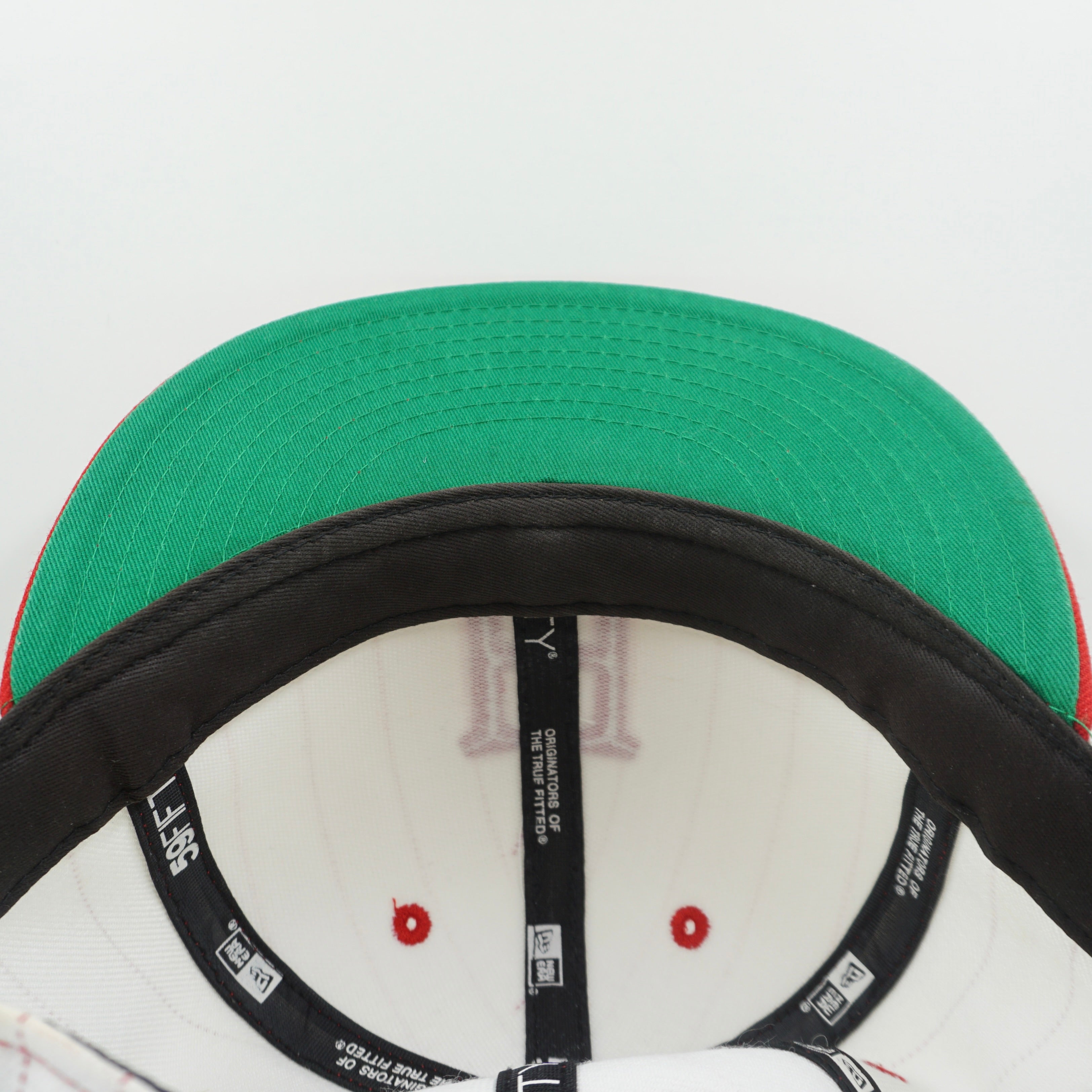 New Era HUF SF Pinstriped Red White Fitted Cap