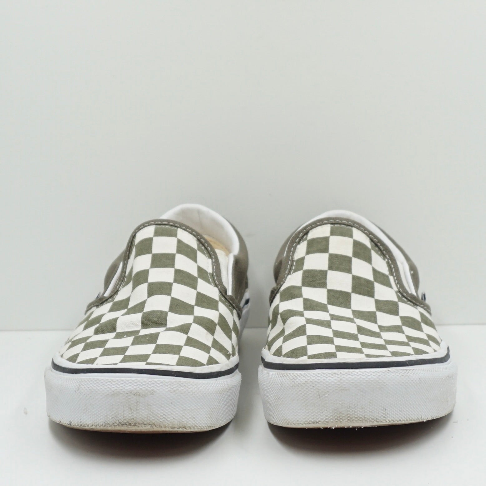 Vans Slip On Checkerboard White Green