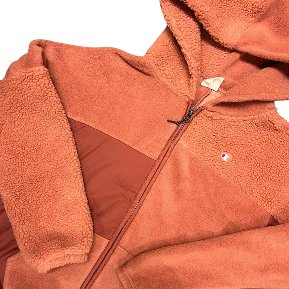 Champion Patchwork Velour Fleece Full Zip Hoodie (W)