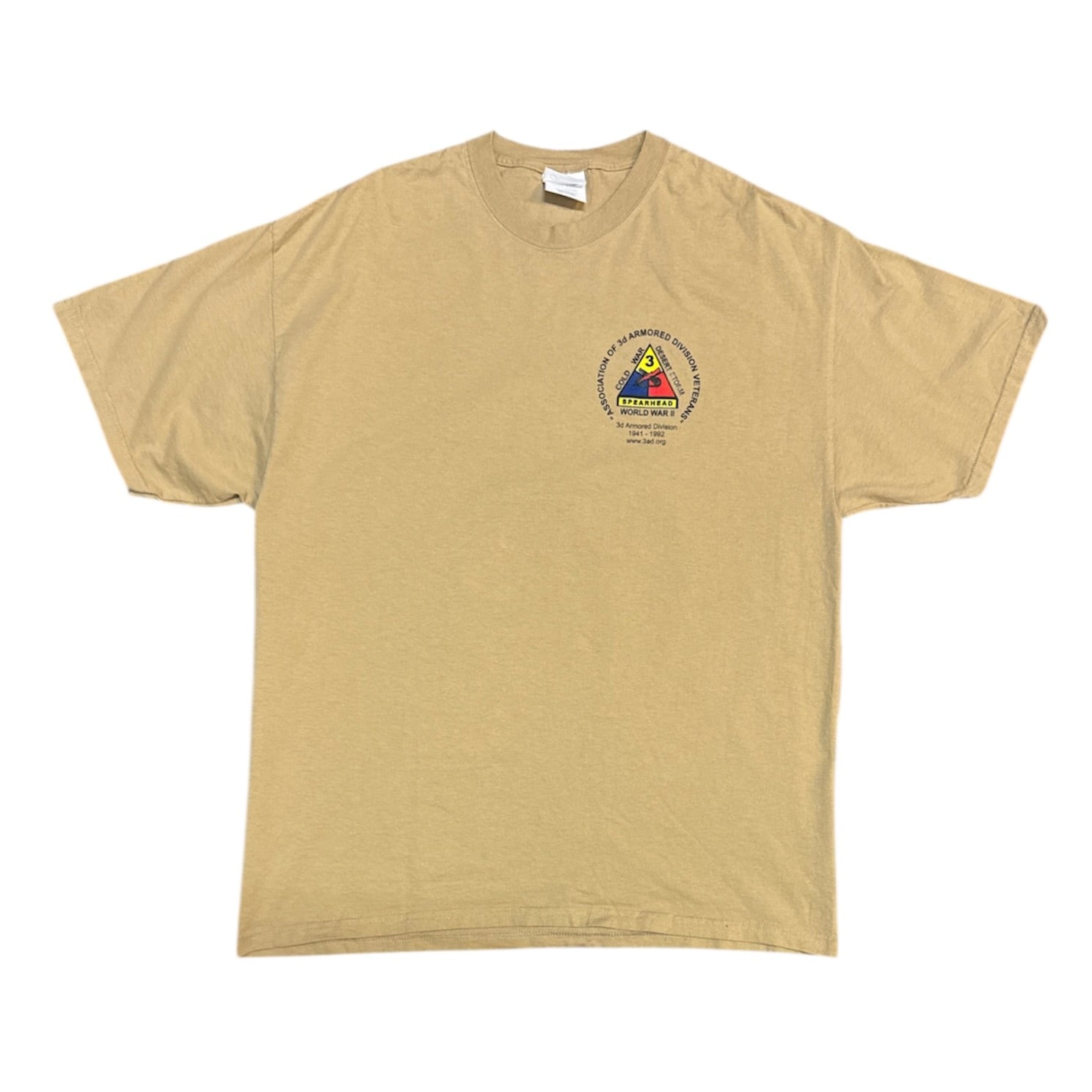 Association Of 3d Armored Division Veterans Graphic Beige Tshirt
