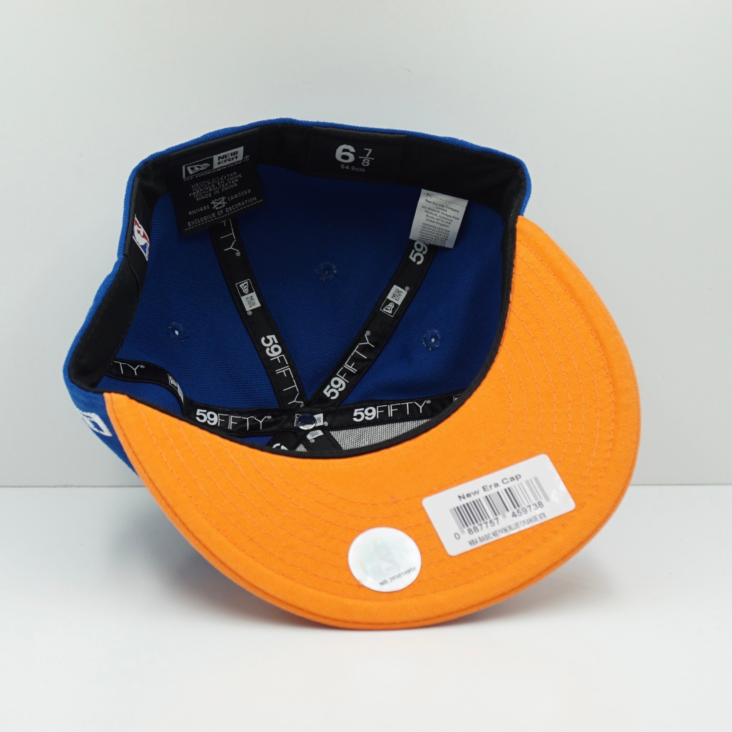 New Era NBA Basic New York Knicks Blue Orange Fitted Cap