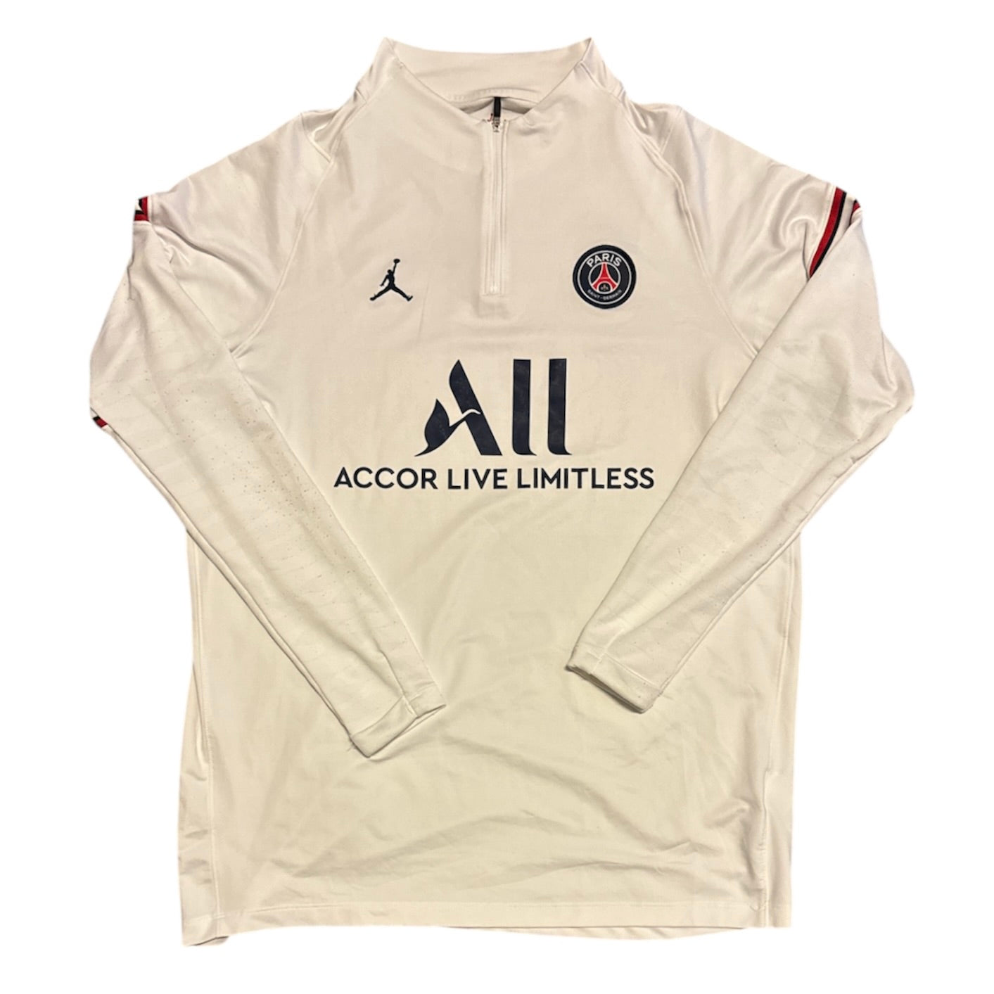 Nike Paris Saint Germain Dri-FIT White Strike Drill Football Jersey
