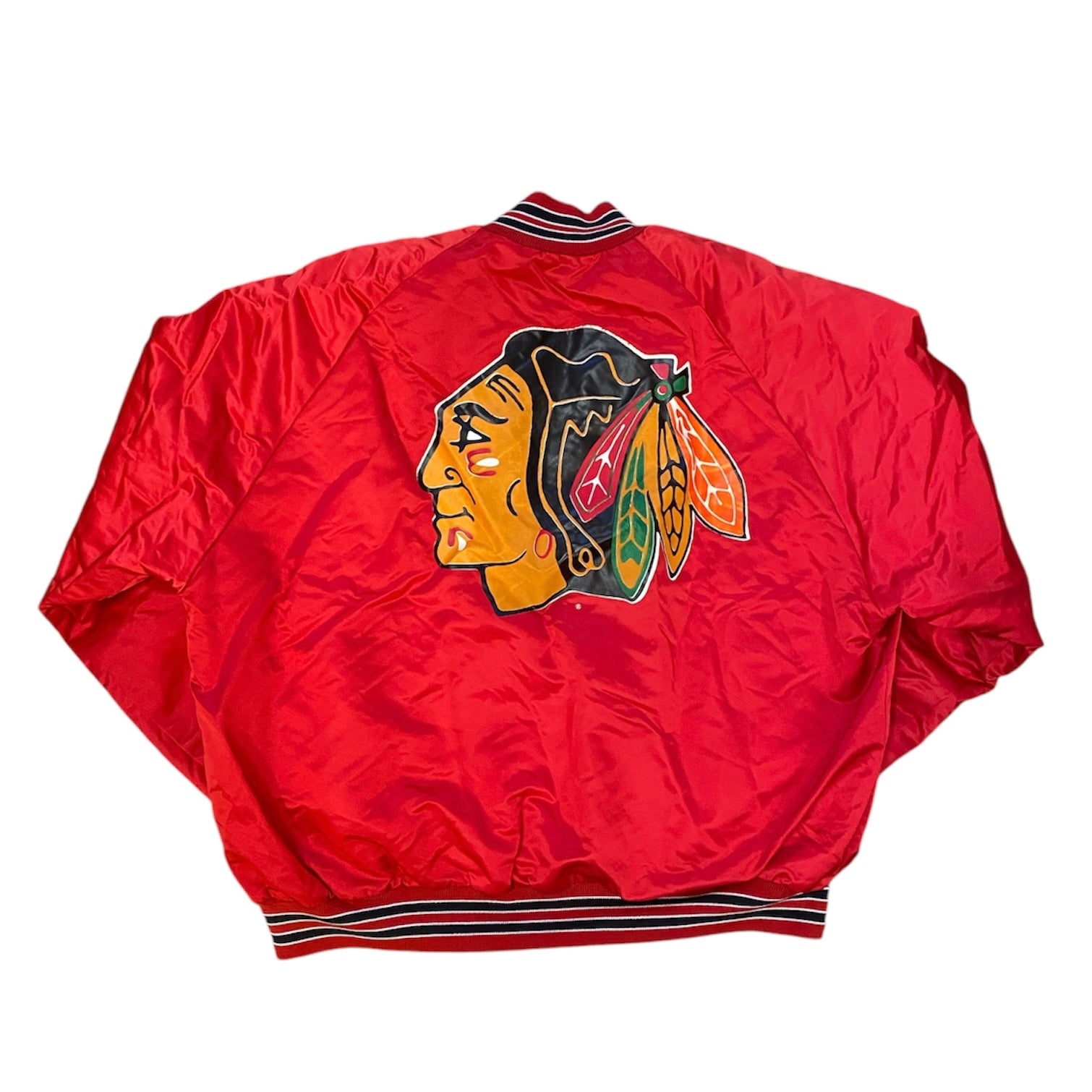 Locker Line Chicago Blackhawks Satin Varsity Jacket