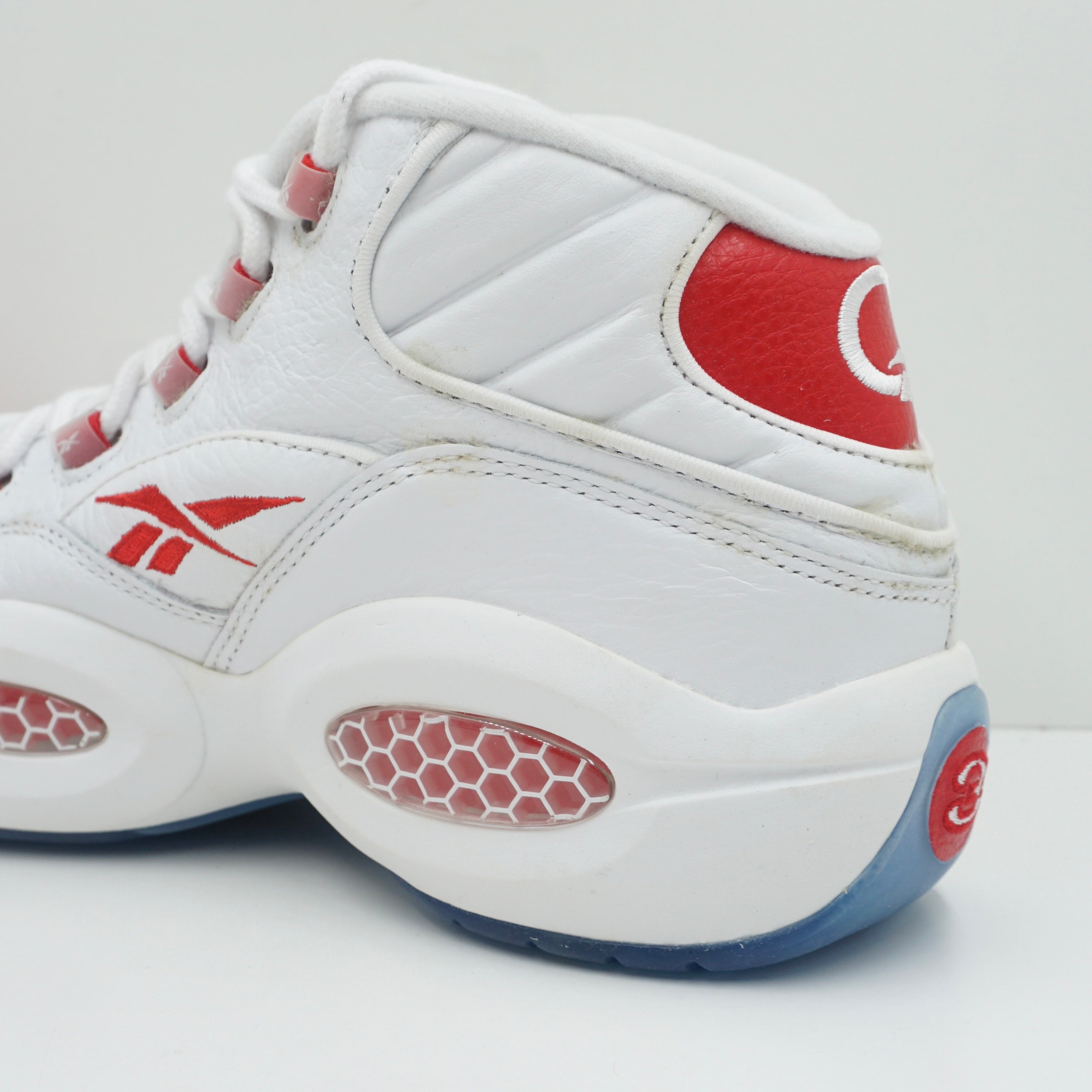 Reebok Question Mid White Pearlized Red