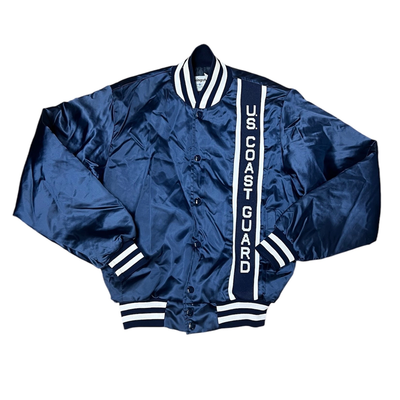 US Coast Guard Satin Jacket Navy