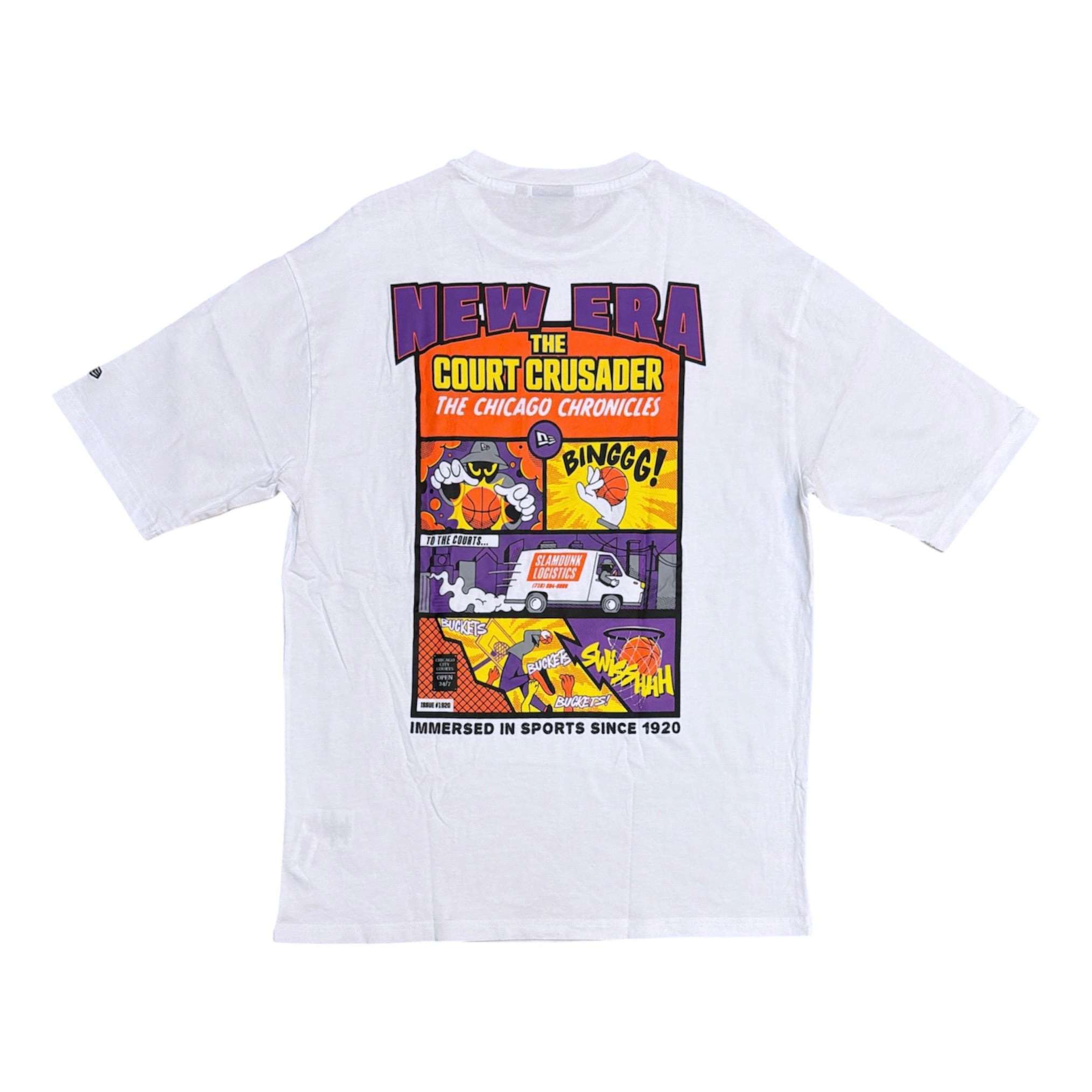 New Era Location The Court Crusader Oversized White Tshirt