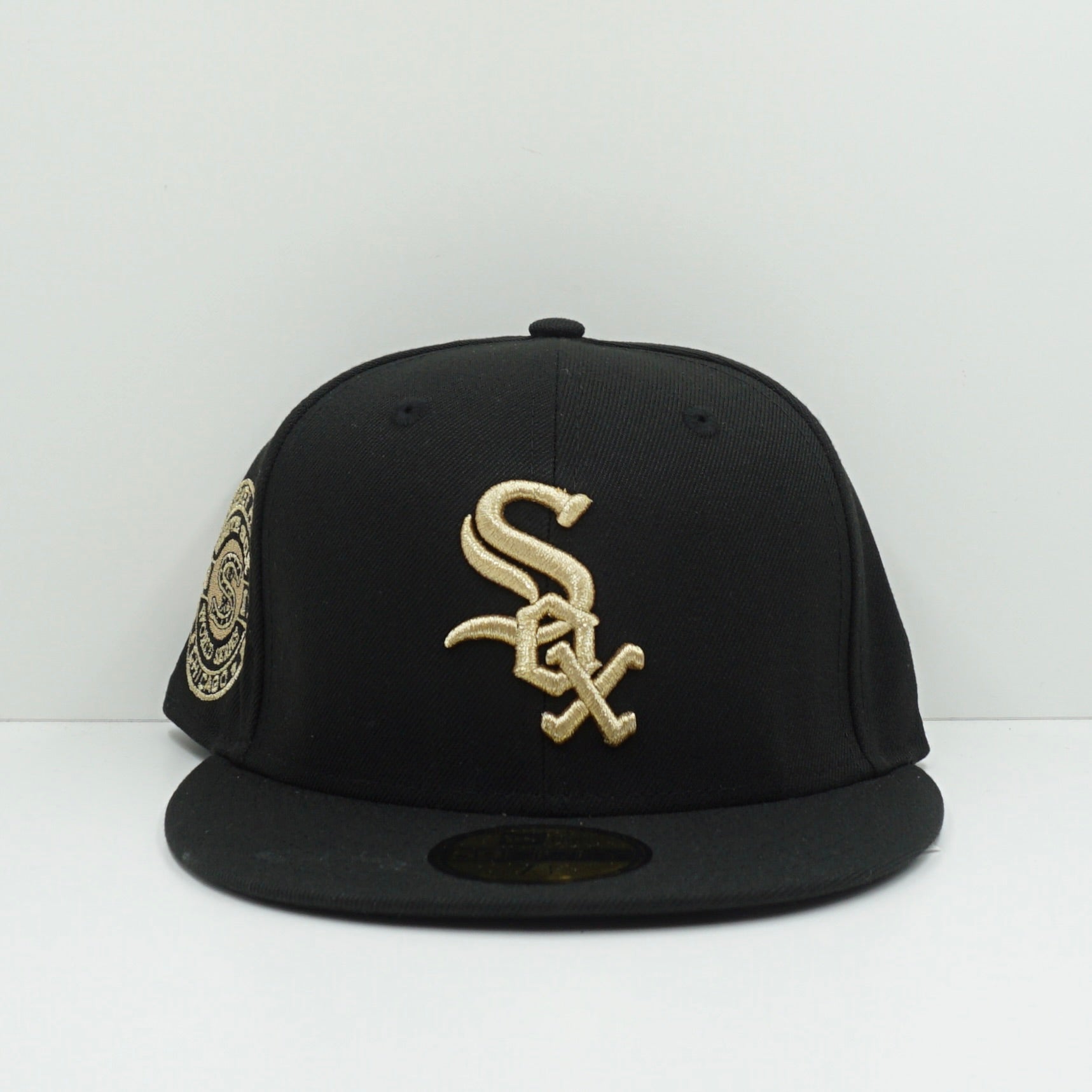 New Era White Soxs World Series Black Gold Fitted Cap