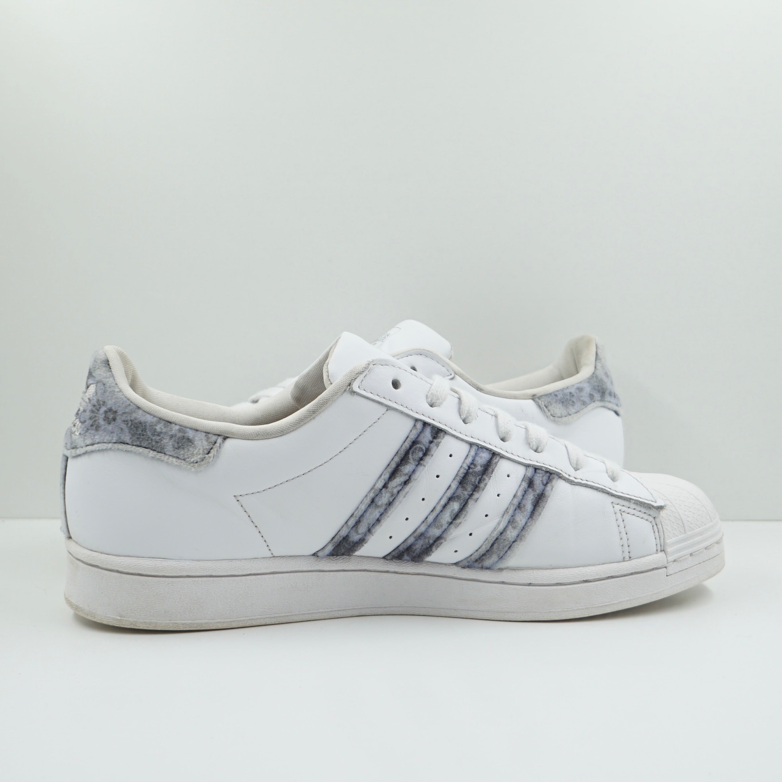Adidas Superstar White Serrated Denim