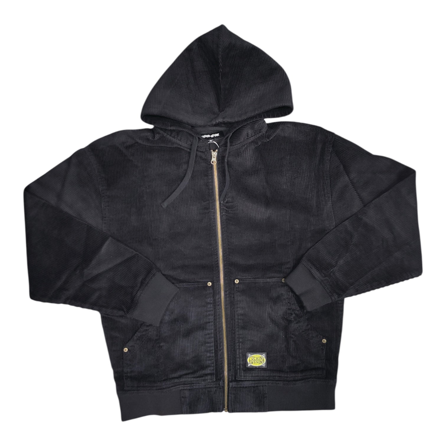 Fucking Awesome Black Corduroy Hooded Jacket