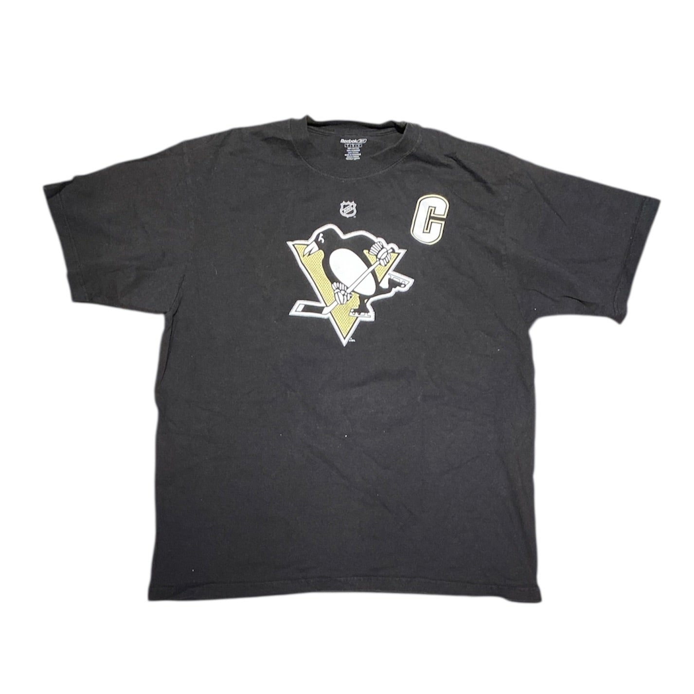 Reebok Pittsburgh Penguins Crosby #87 Black Hockey Tshirt