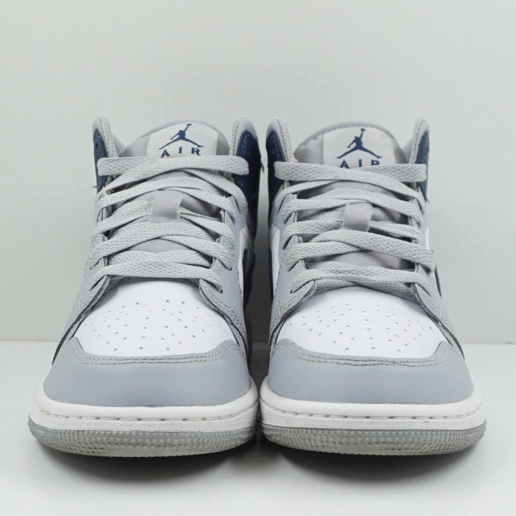 Jordan 1 Mid Wolf Grey Midnight Navy (GS)