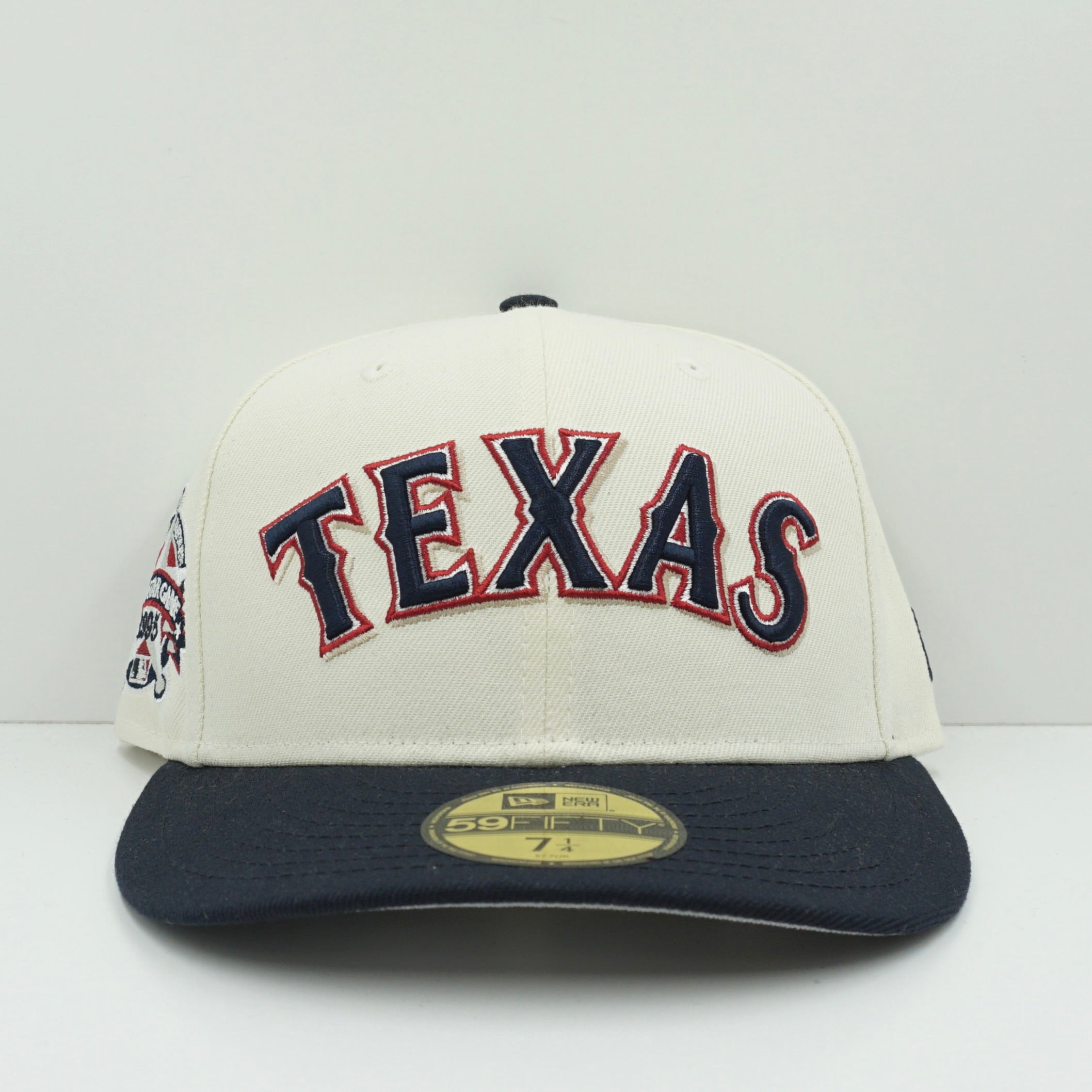 New Era Texas Rangers Beige Navy Fitted Cap
