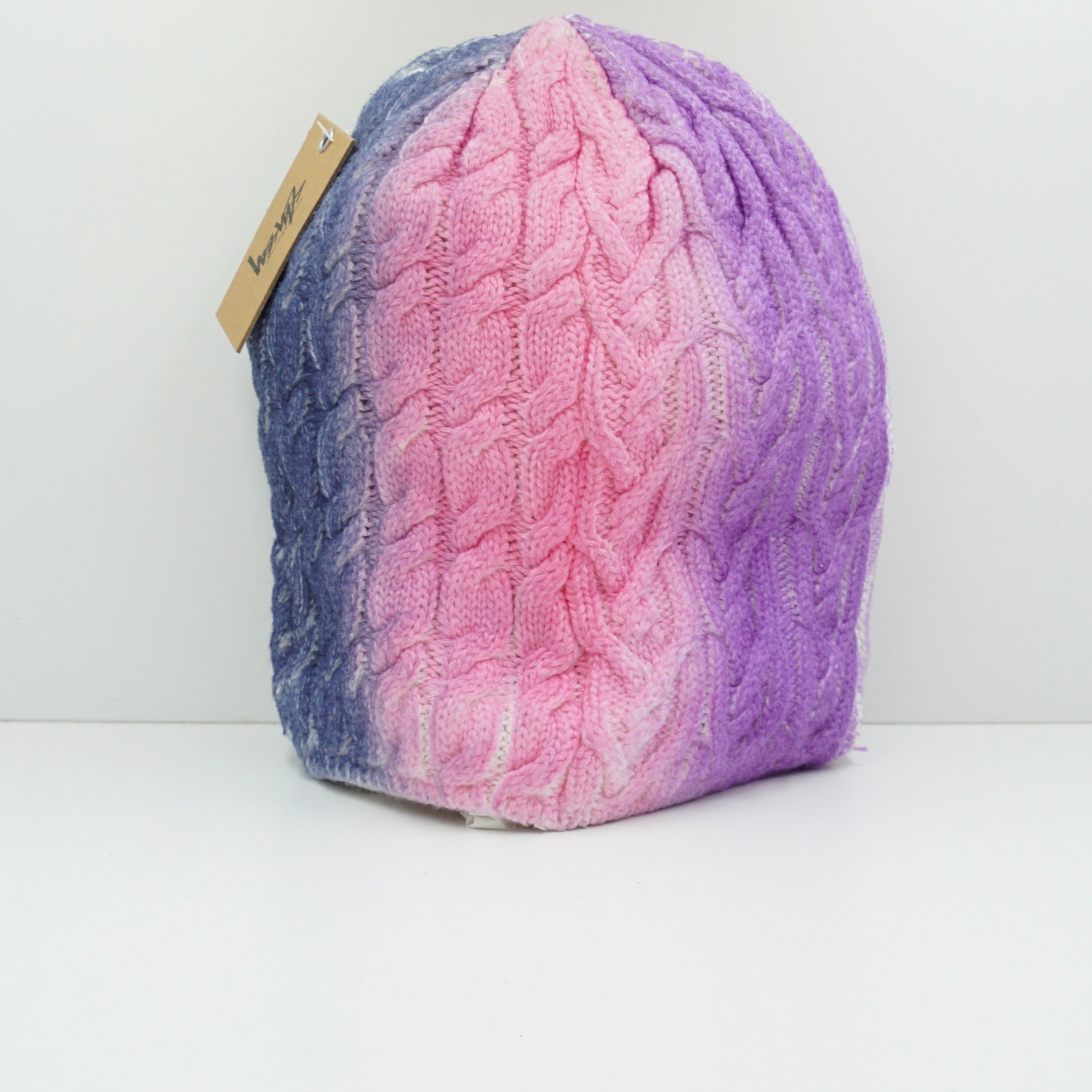 Stussy Spray Multi Knit Pink Purple Beanie