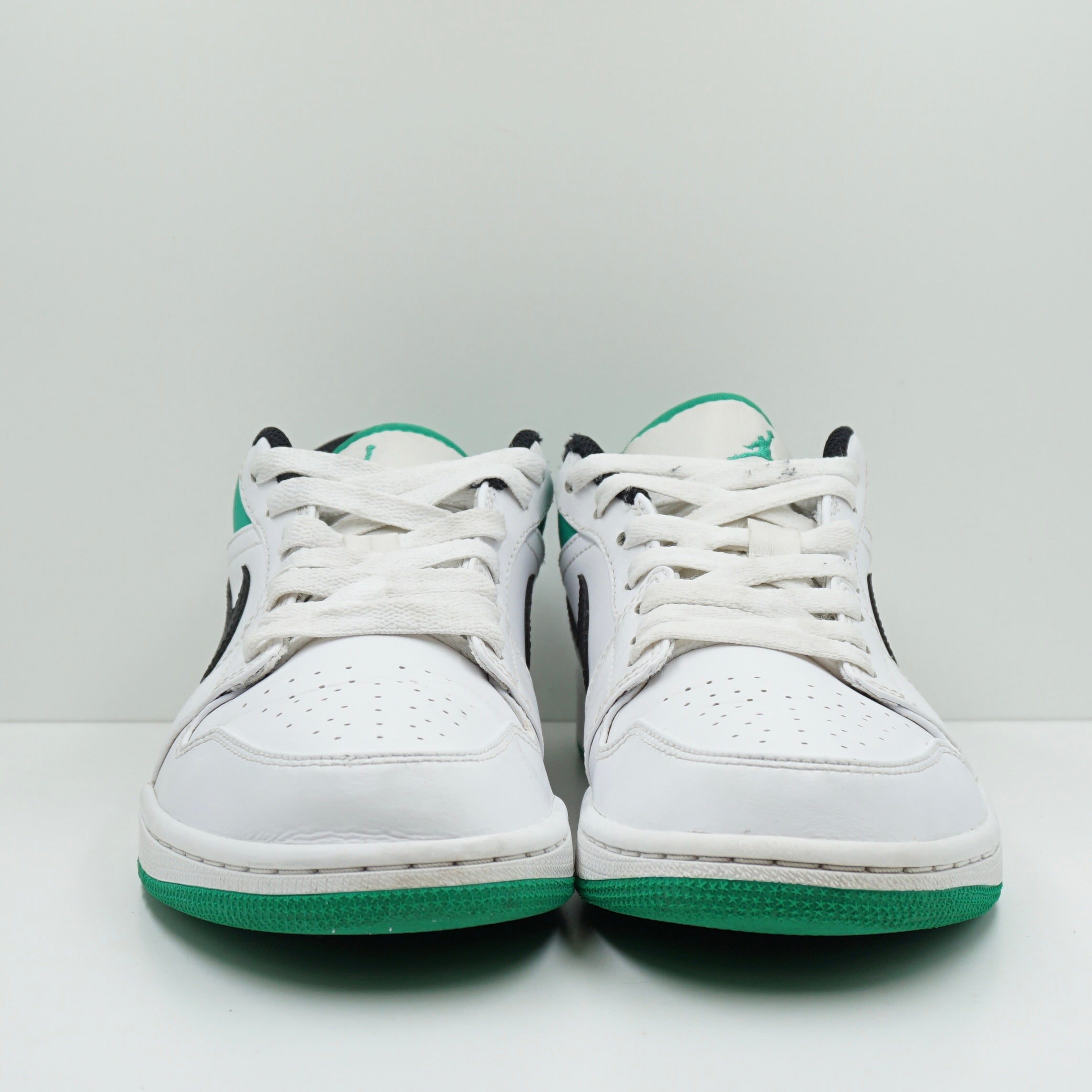 Jordan 1 Low White Lucky Green Black