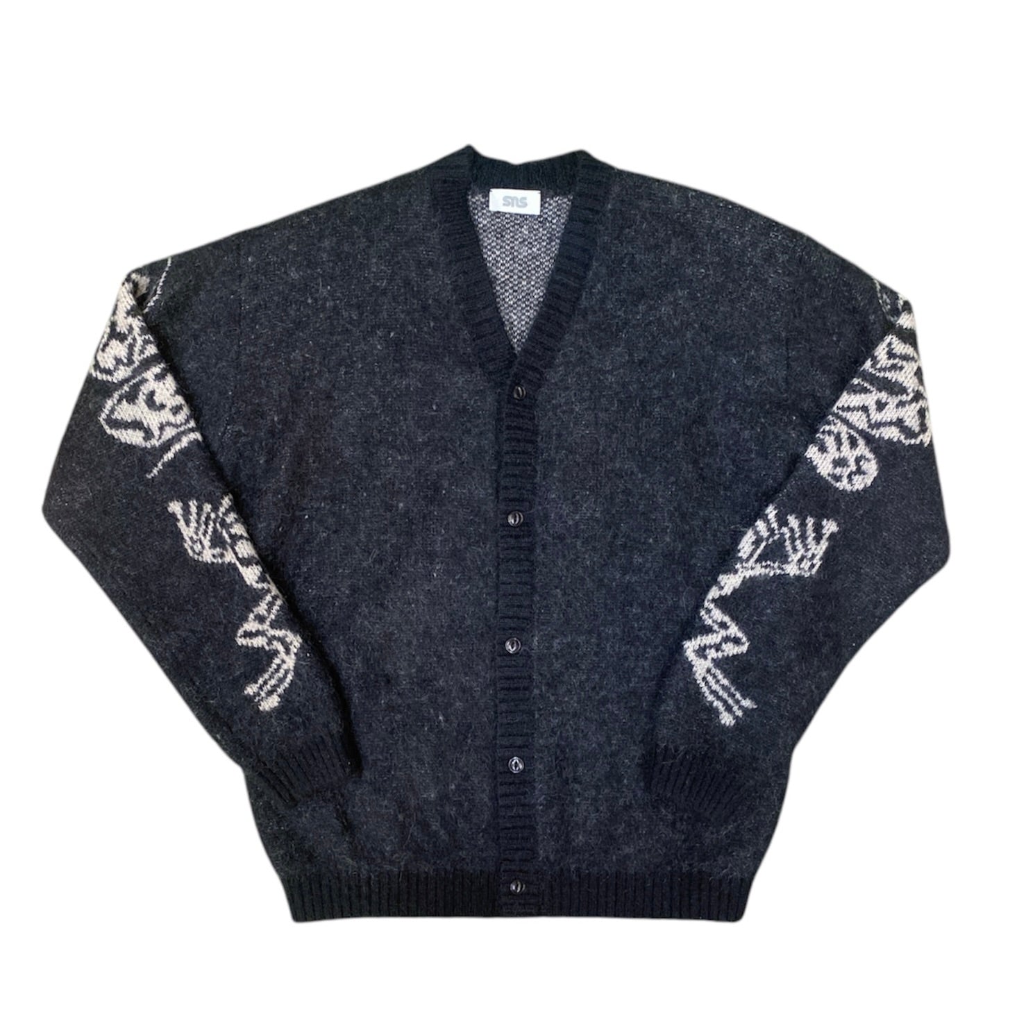 Sneakersnstuff Black Knitted Mohair Cardigan