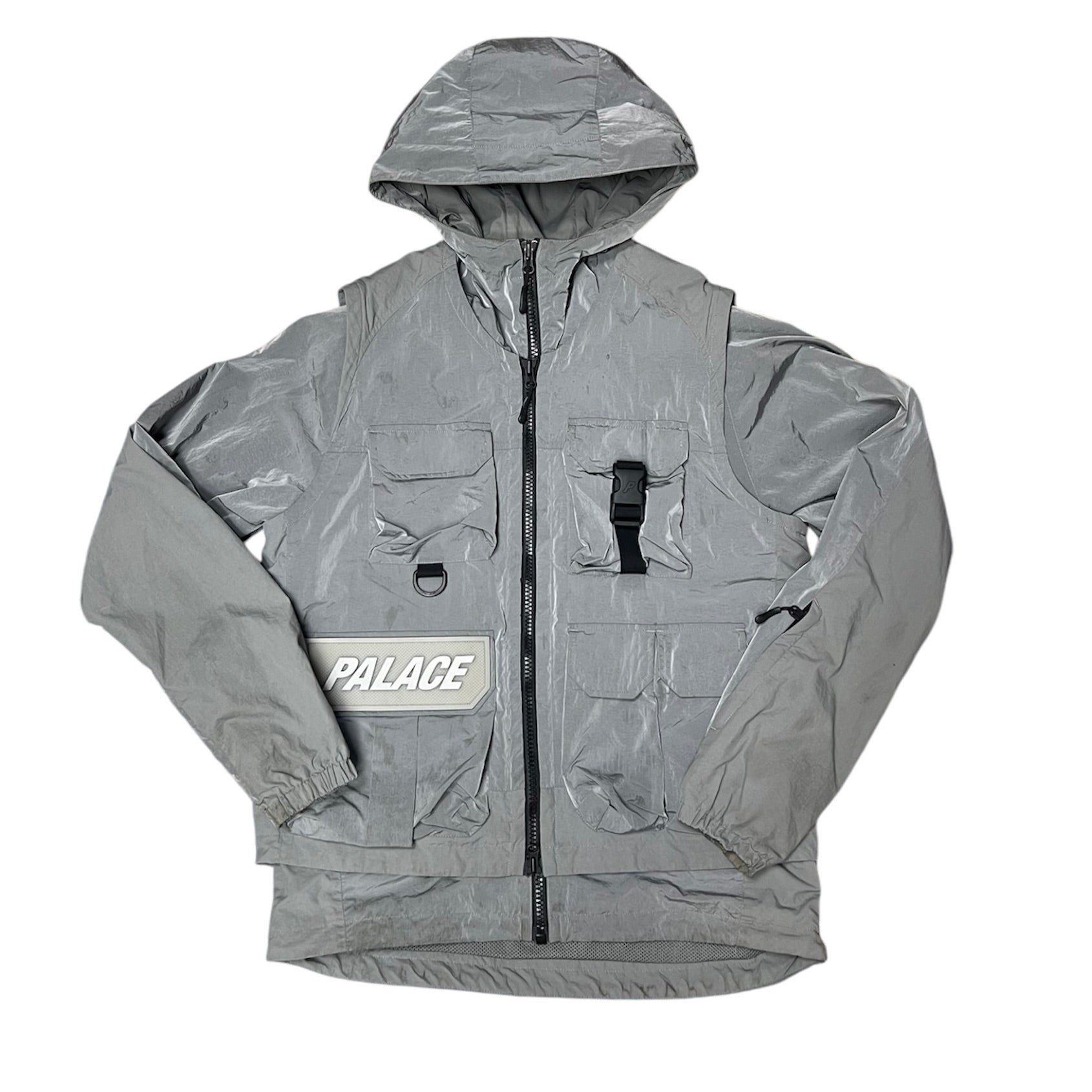 Palace Utility Iridescent Jacket + Vest Grey