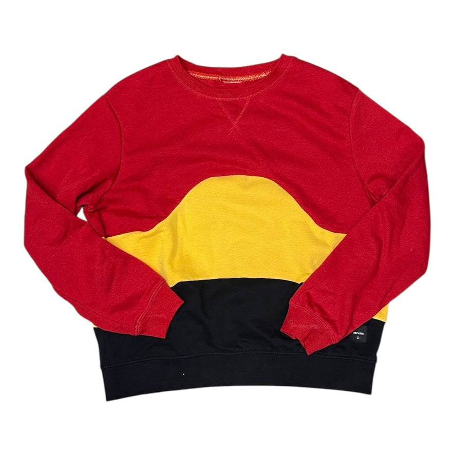 Nice Duds Reworked Red Yellow Black Sweatshirt