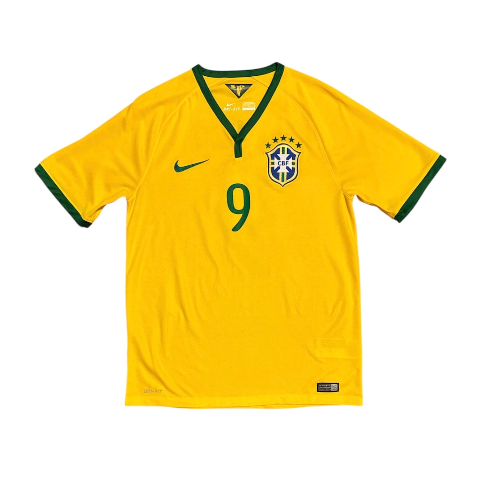 Nike Brazil 2014 Ronaldo #9 Home Football Jersey