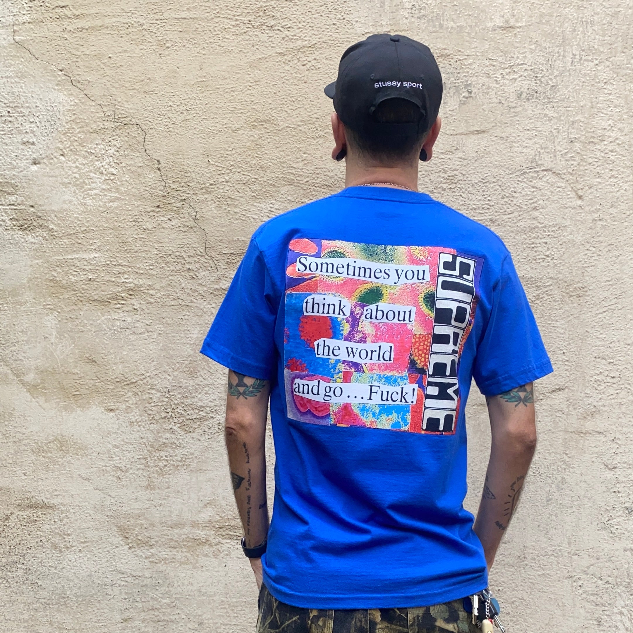 Supreme FW23 Static Blue Tshirt