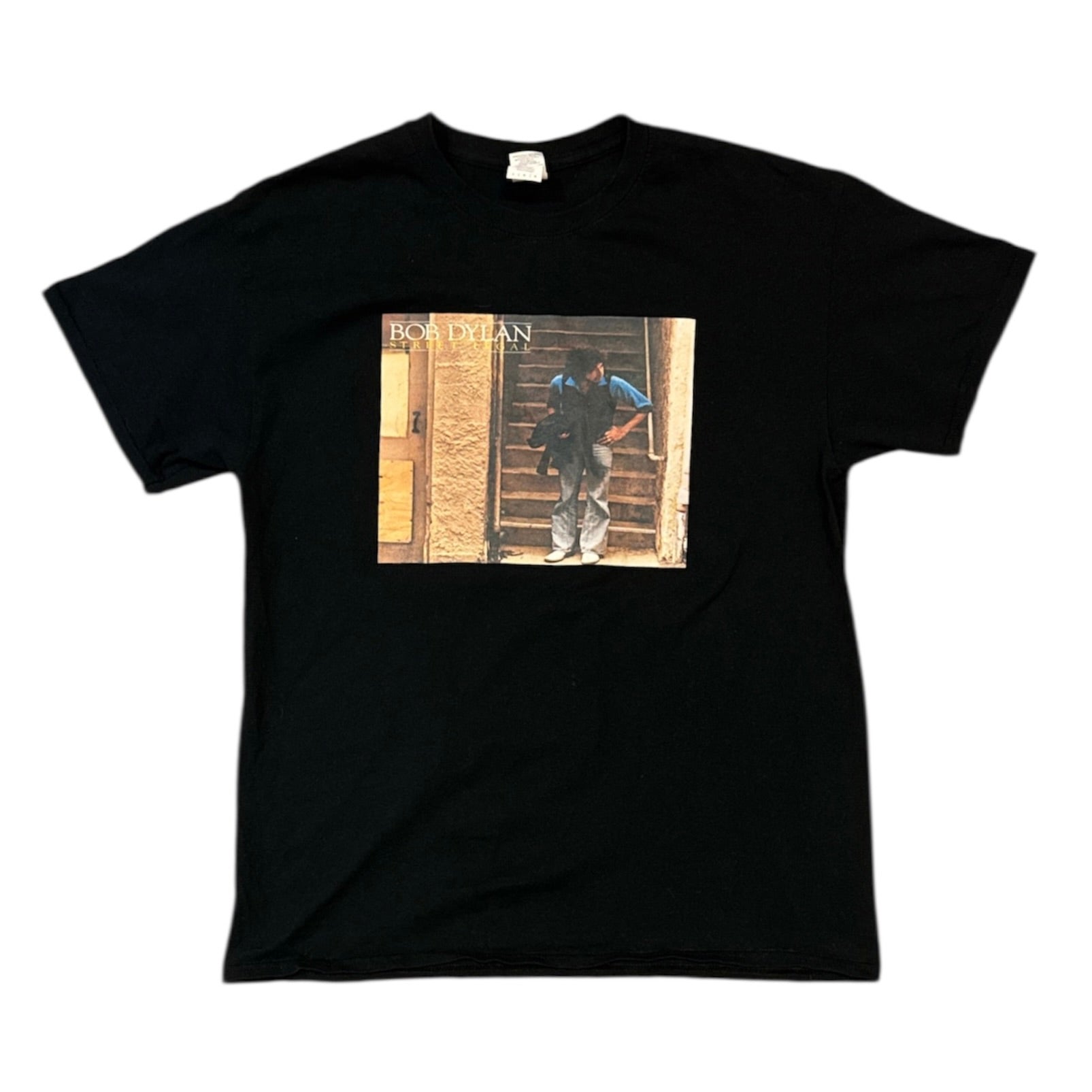 Gildan Bob Dylan Street Legal Album Cover Graphic Black Tshirt