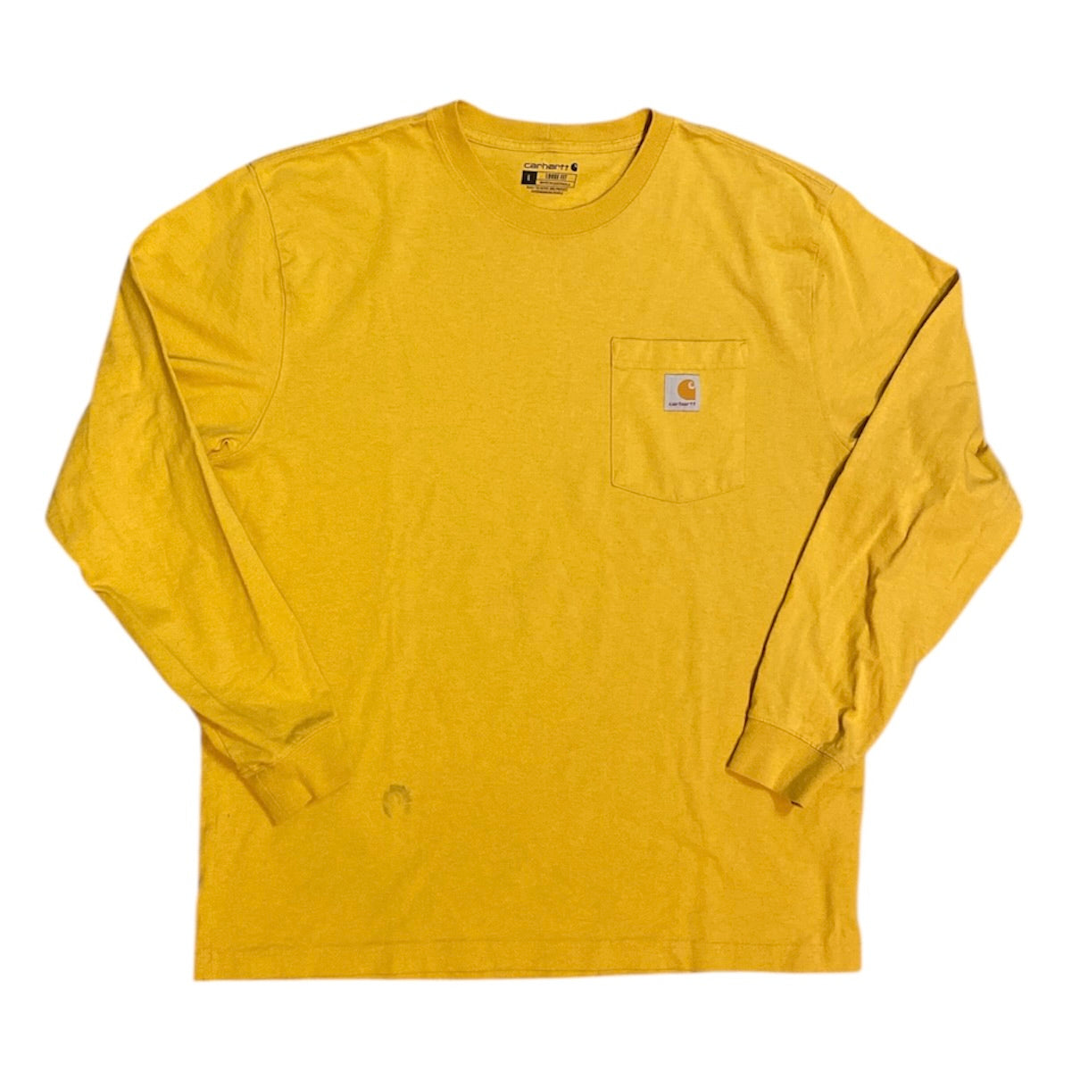 Carhartt Pocket Yellow Long Sleeve Tshirt