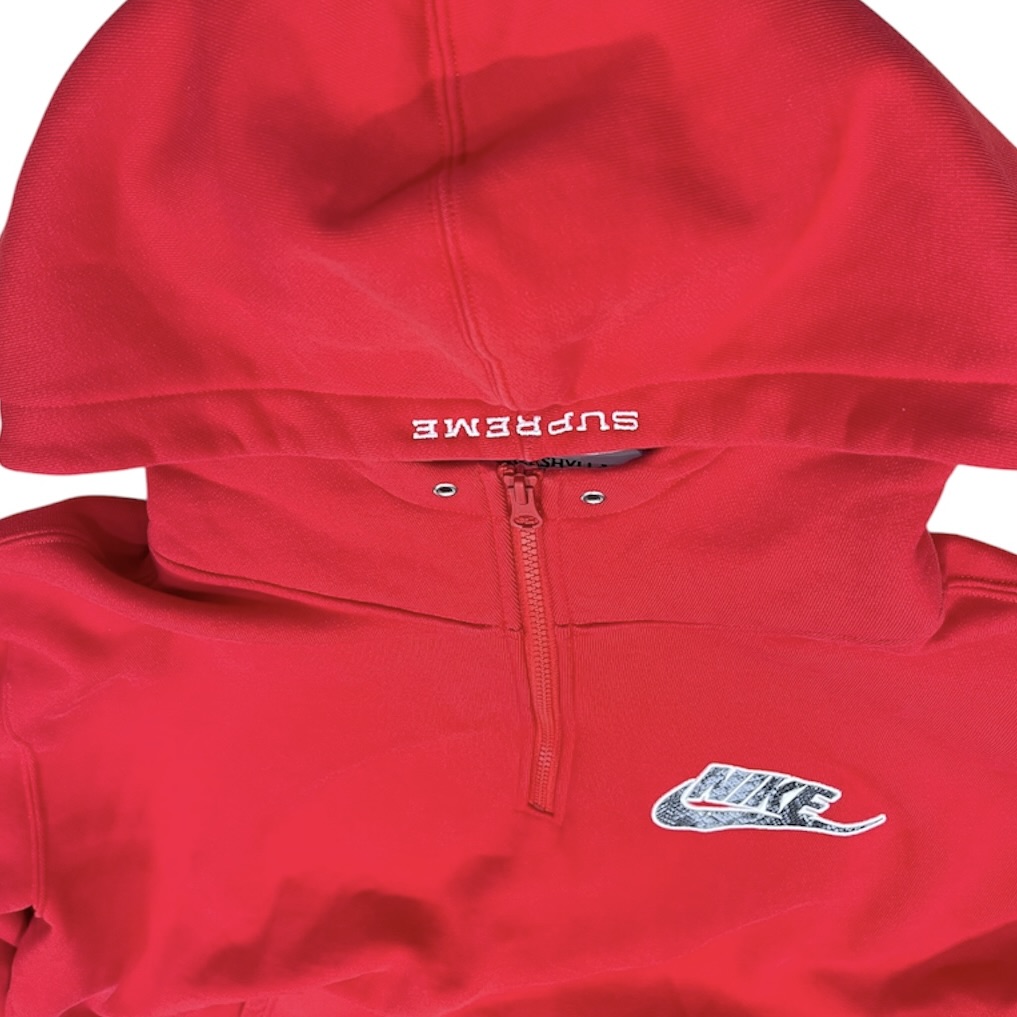 Supreme x Nike SS21 Half Zip Red Hoodie