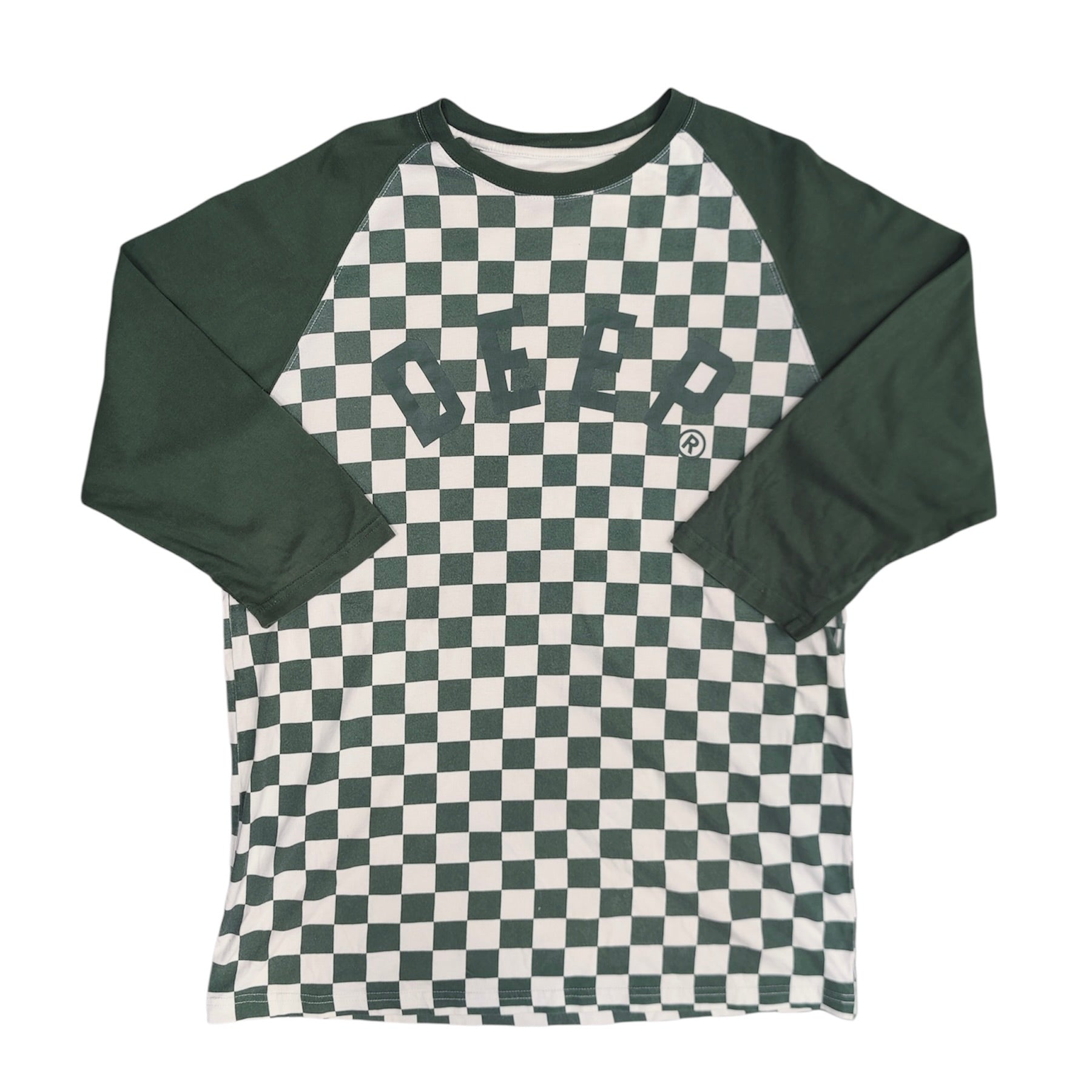 10Deep White Green 1/4 Sleeve Tshirt
