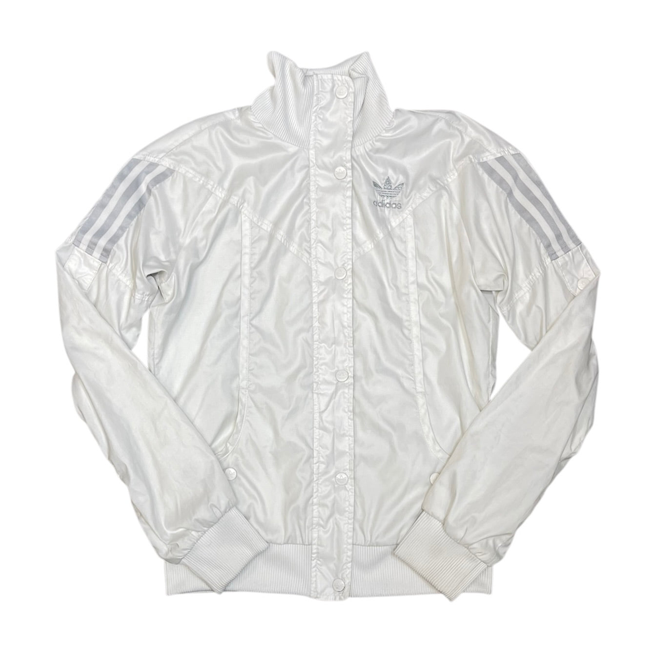 Adidas White Full Zip Wind Jacket (W)