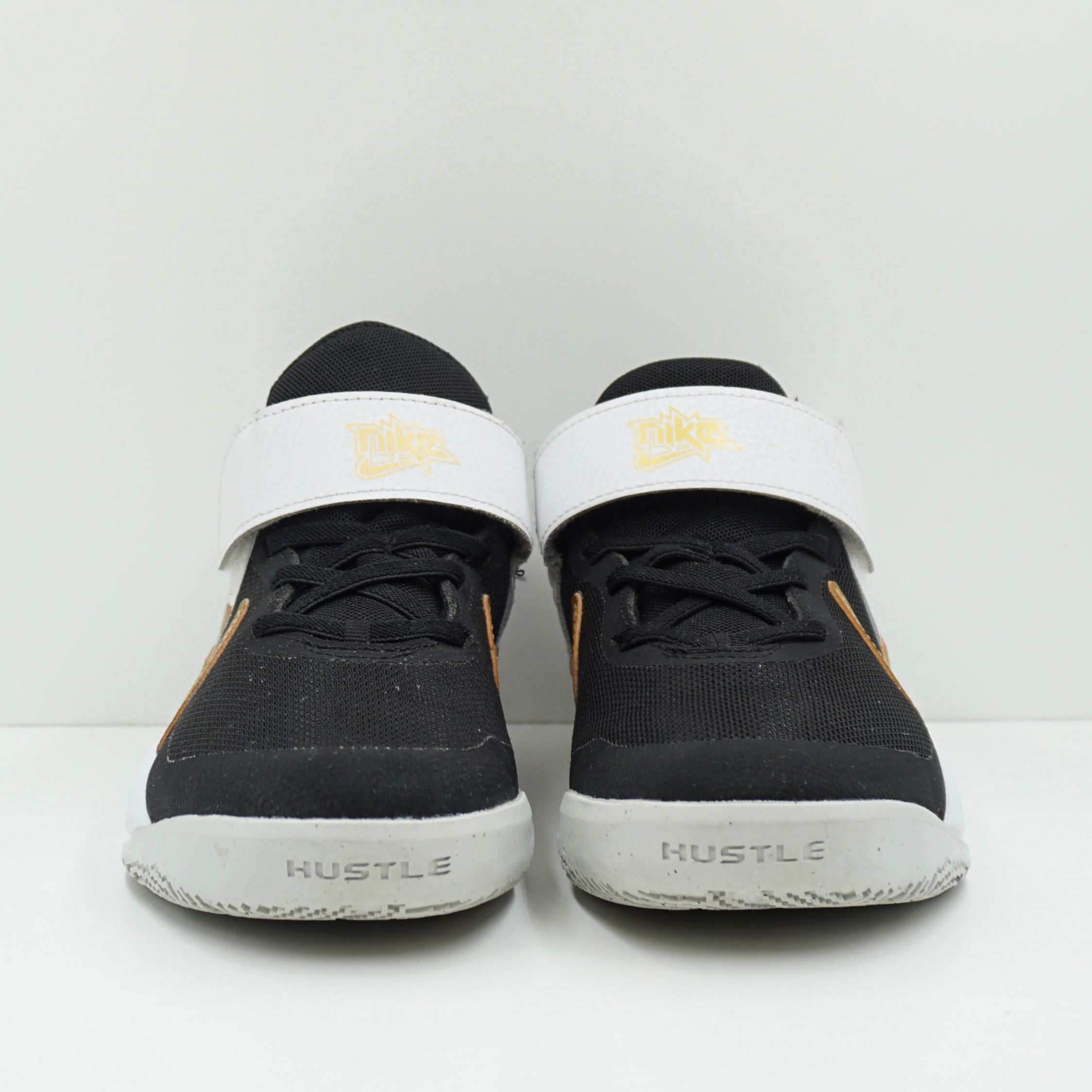Nike Team Hustle D 10 Black White Metallic Gold (PS)