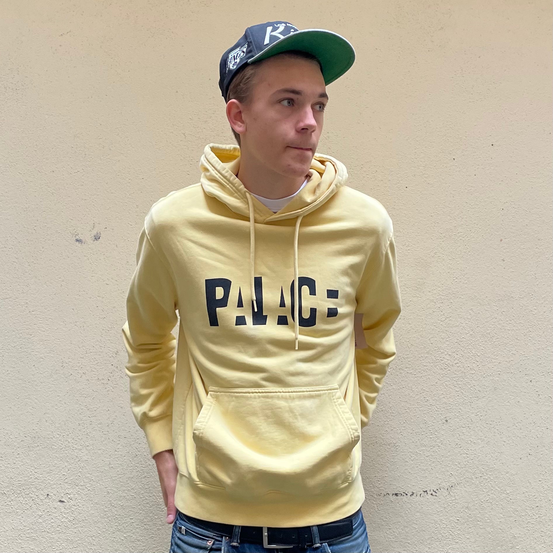 Palace SS18 Block Sunshine Yellow Hoodie