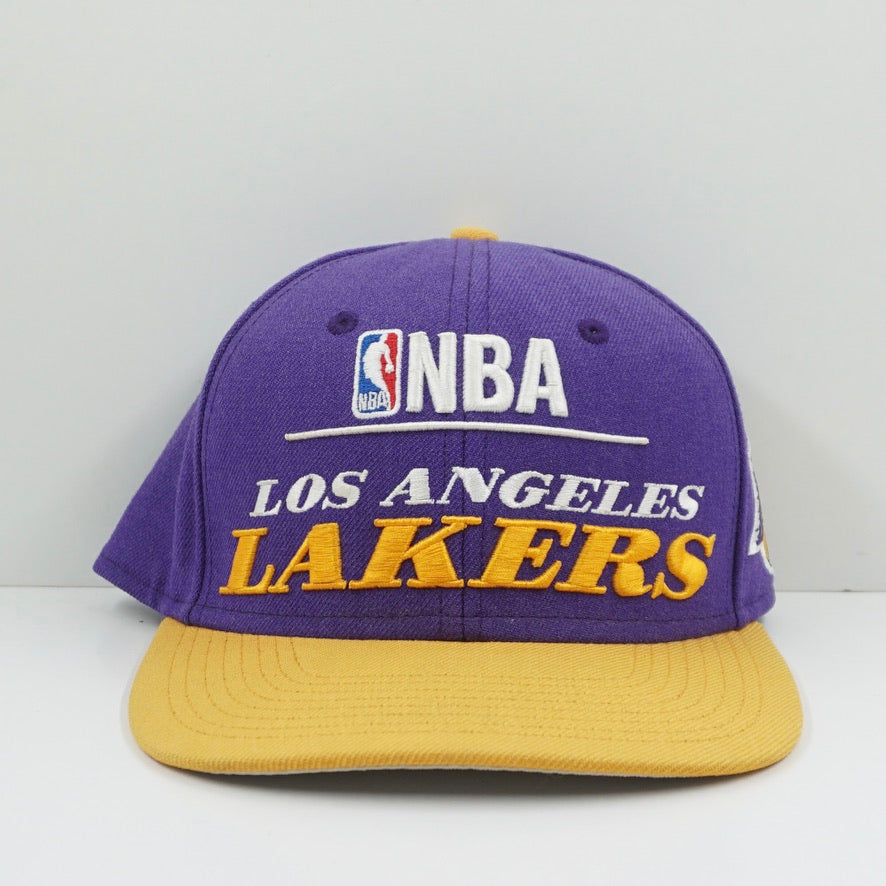 Mitchell & Ness NBA Los Angeles Lakers Multi Name Purple Snapback Cap