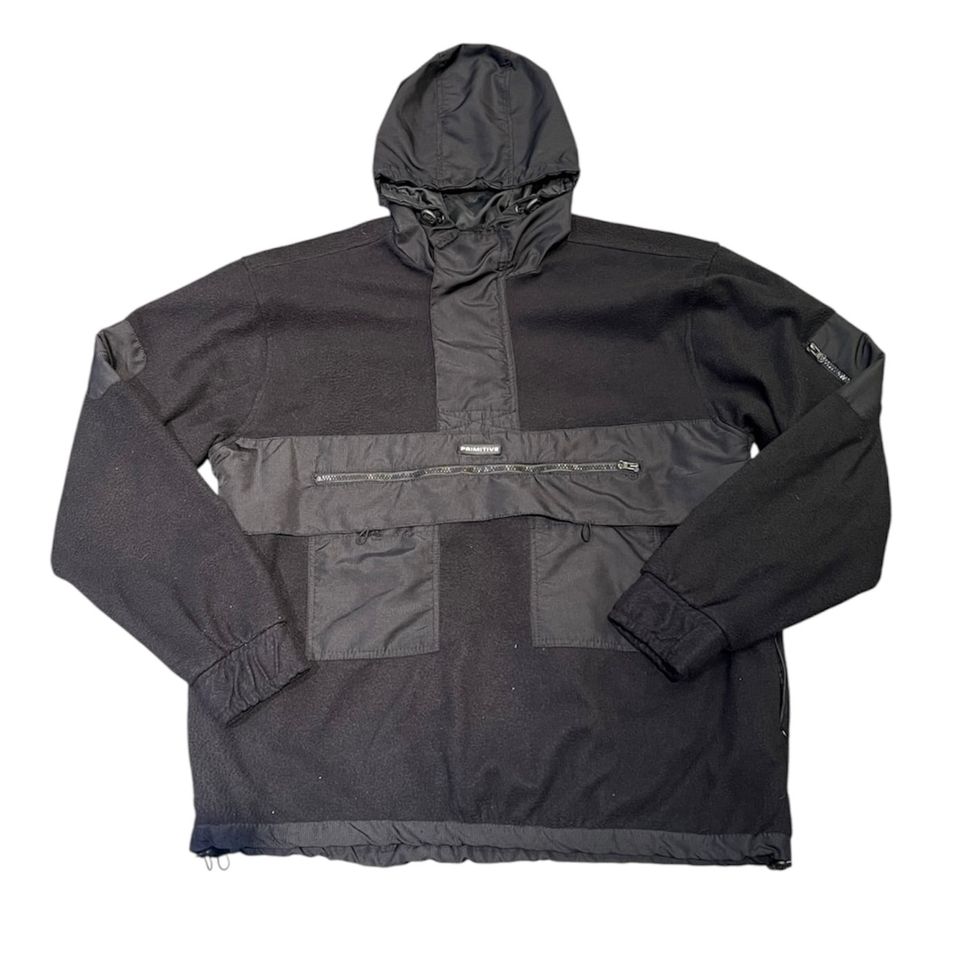Primitive Skateboards Hooded Anorak Black Fleece Jacket
