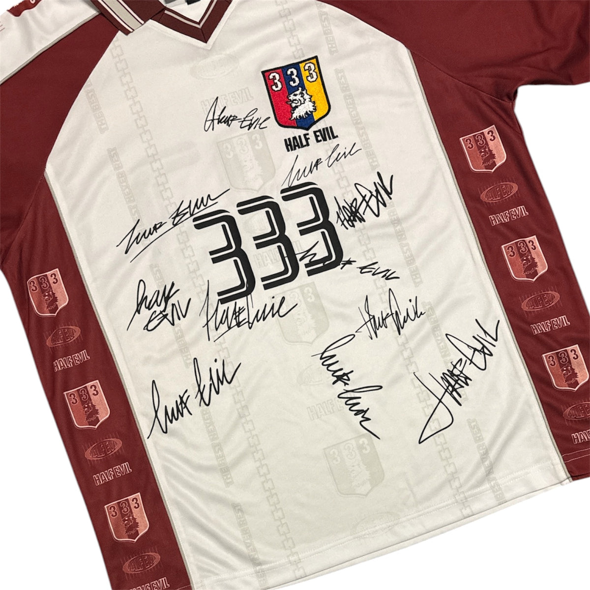Half Evil 333 Anniversary Burgundy White Jersey