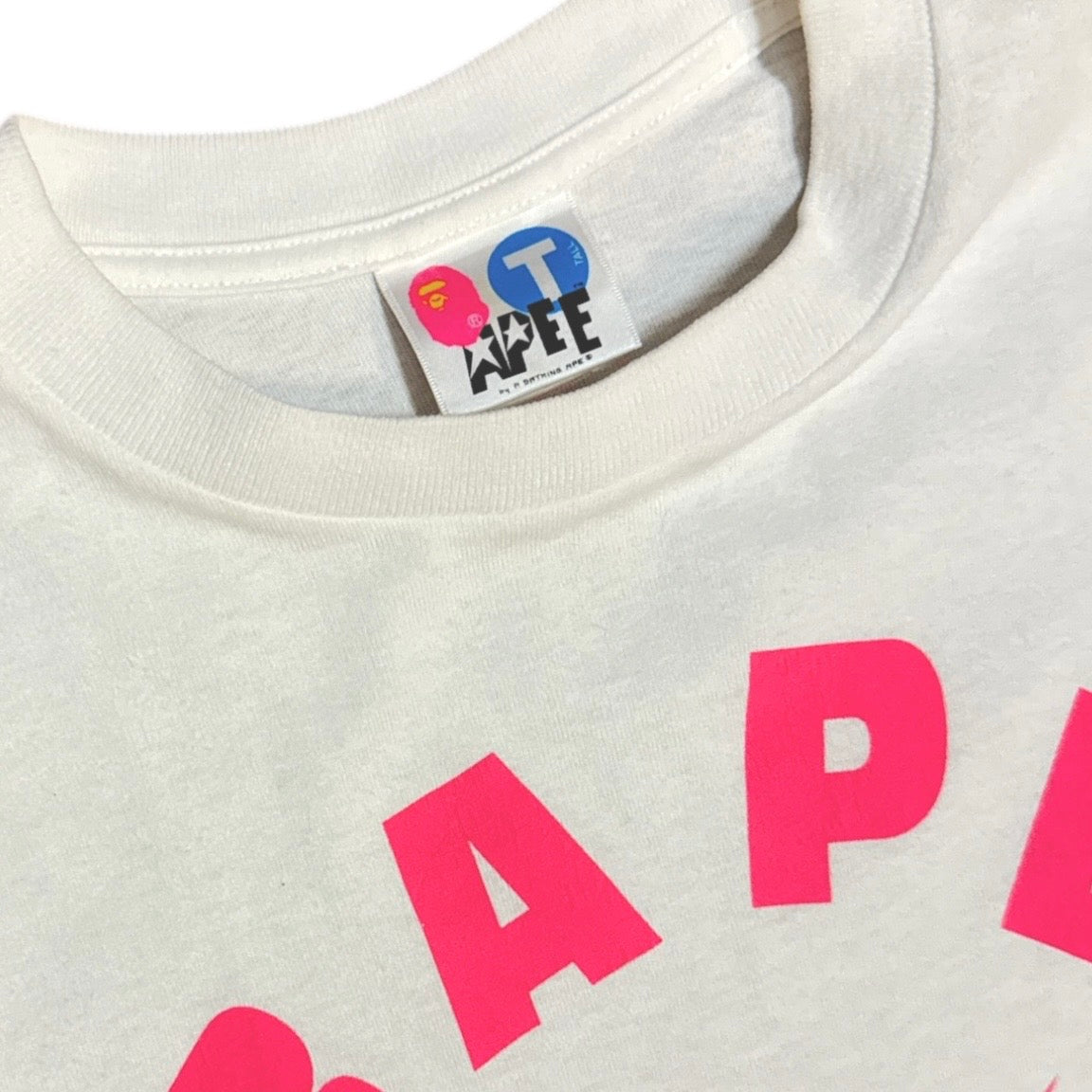 APEE By A Bathing Ape Bape Sta White Pink Tshirt (W)